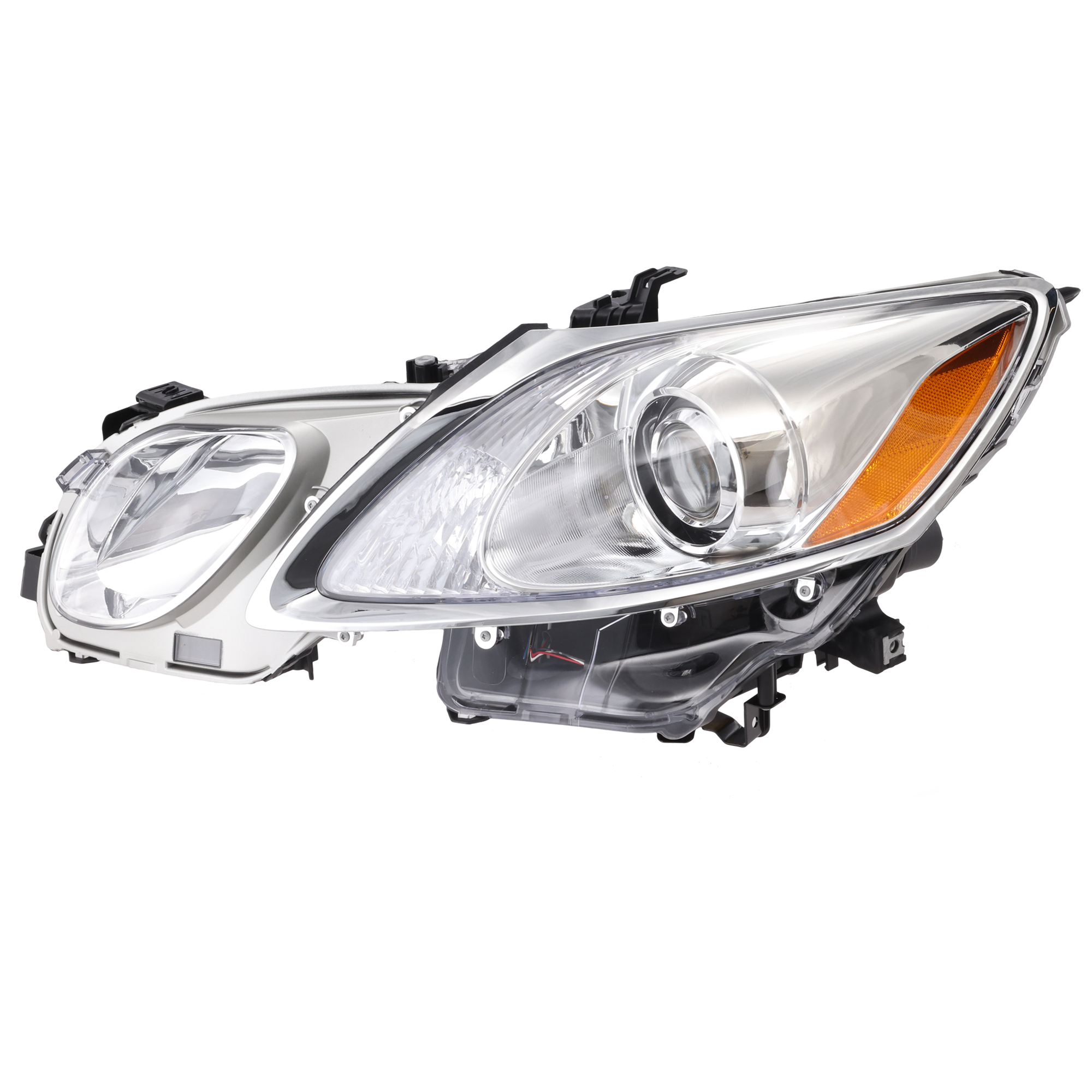 AM GS 350-430-460-07-11 HEAD LAMP LH Lens and Housing Halogen w Adaptive Headlight w o Headlight Washer Holes SKU RL10010062 Partslink LX2518164 OEM 8107030B52