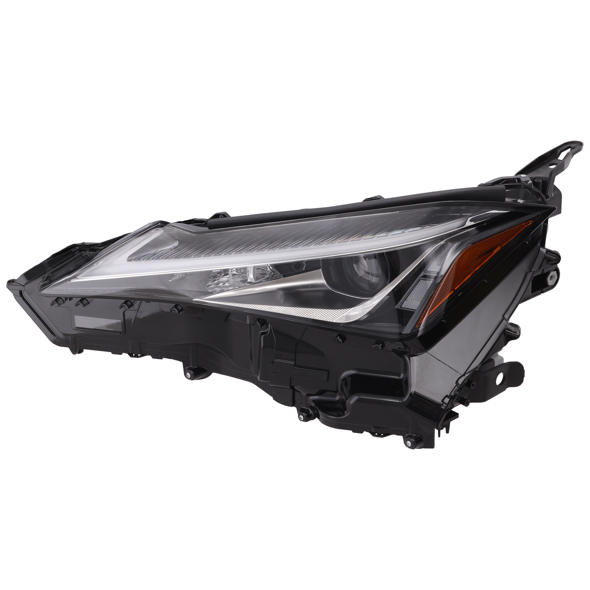 AM UX200 UX250H 19-20 HEAD LAMP LH Lens and Housing LED Single Beam w o Fog Light Logo and Black Line Edition SKU RL10010086U OEM 8107076220 PFM