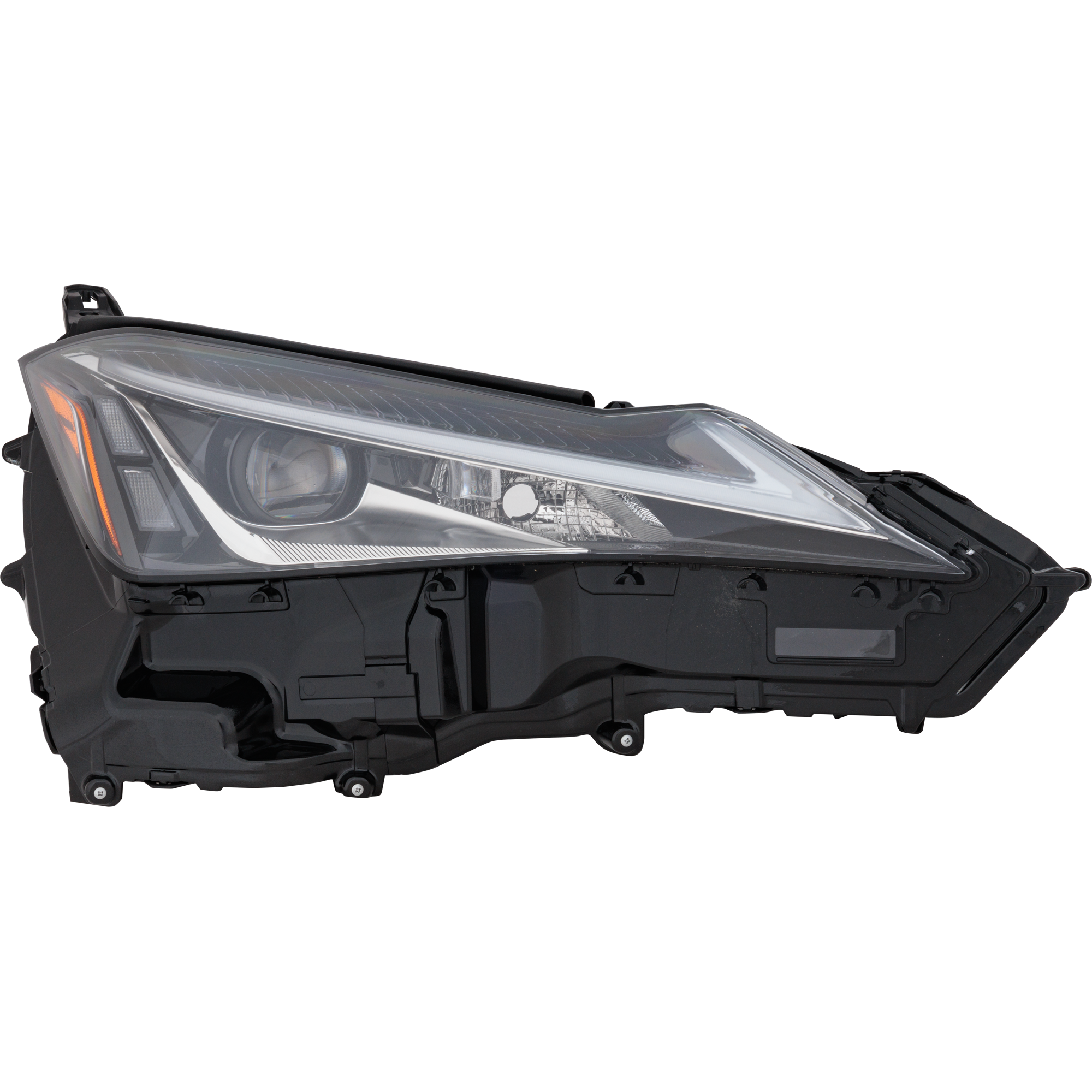 AM UX200 UX250H 19-20 HEAD LAMP RH Lens and Housing LED Single Beam w Fog Light w o Logo SKU RL10010101U OEM 8114576230 PFM