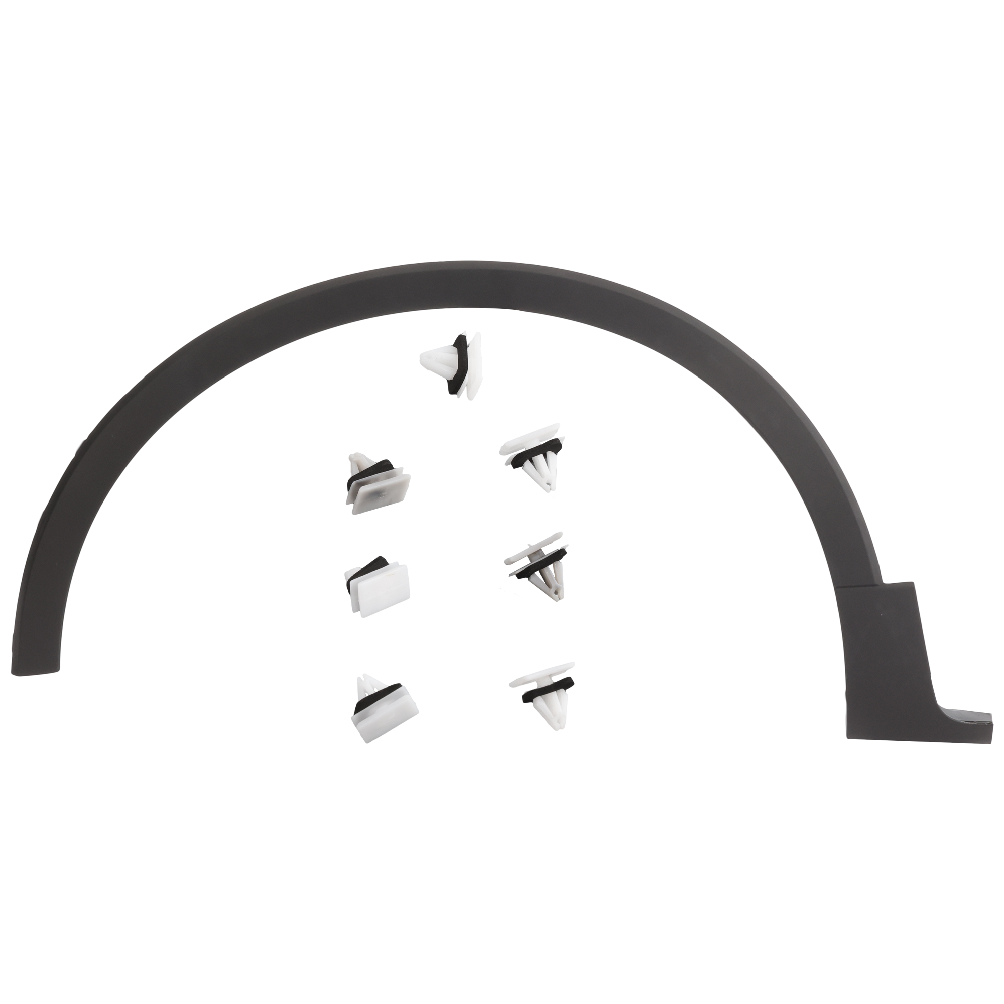 AM MKC 15-19 FRONT WHEEL OPENING MOLDING LH Textured Black w o Active Park Assist Sensor Holes SKU RL22130006 Partslink FO1290135 OEM EJ7Z16268AB