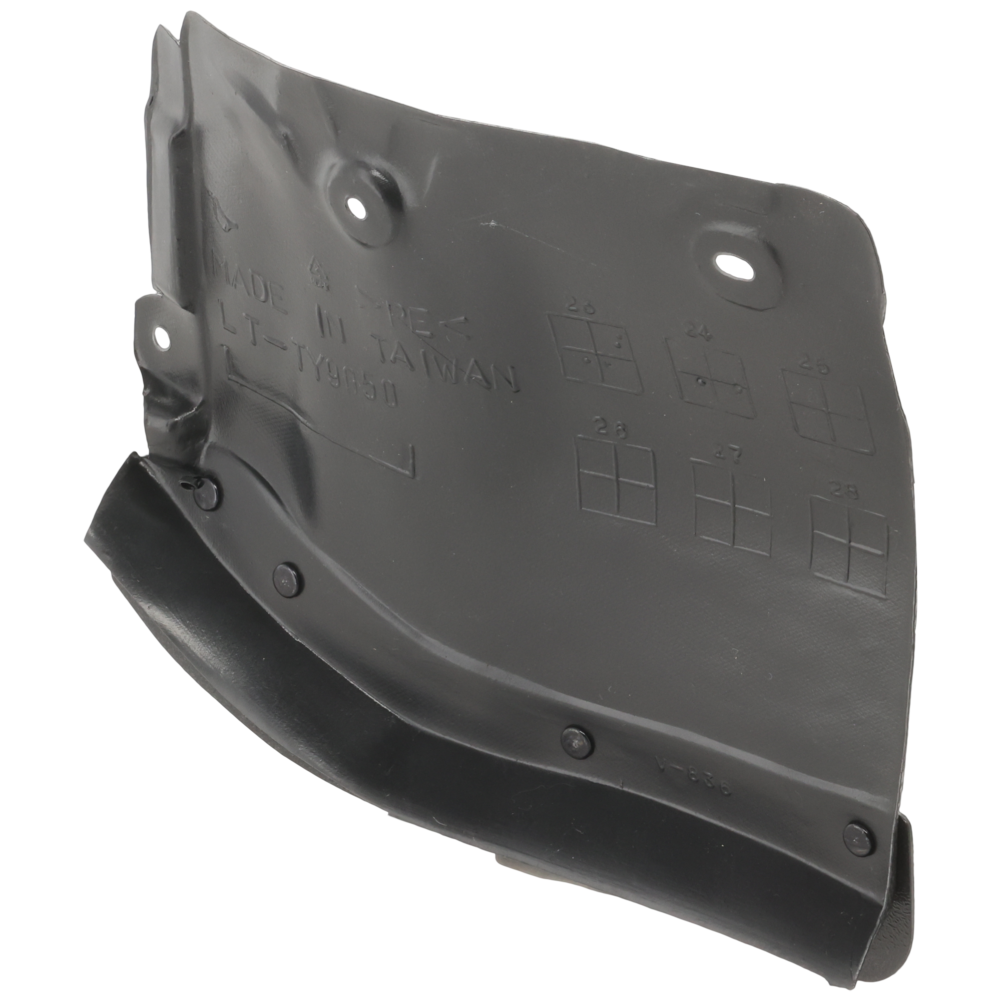 AM AVALON 19-22 ES 300H 19-24 CAMRY 18-25 FRONT FENDER APRON SEAL RH Vacuum Form Camry North America Built Vehicle 18-24 Japan Built Vehicle 18-19 SKU RL22500001 OEM 5373606070 PFM