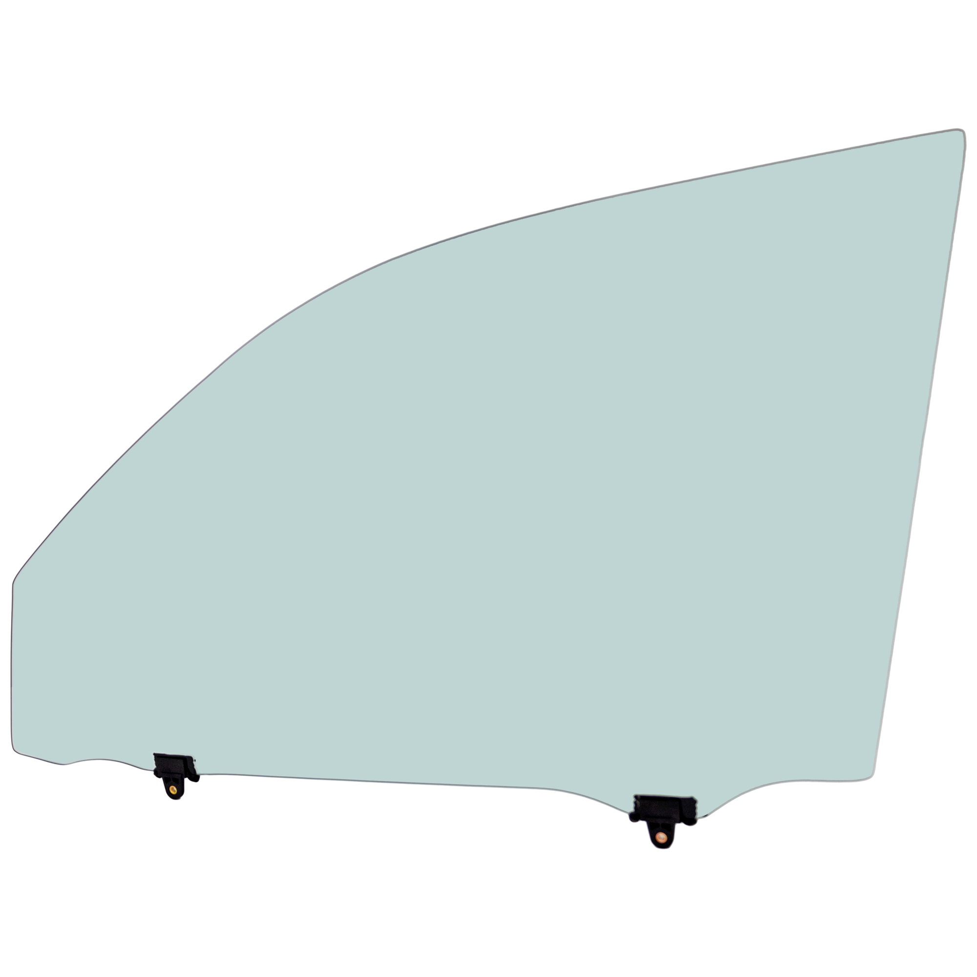 AM GX460-10-23 FRONT DOOR GLASS LH Green Tint Non Acoustic w Solar Clip SKU RL48010022 OEM 6810260620