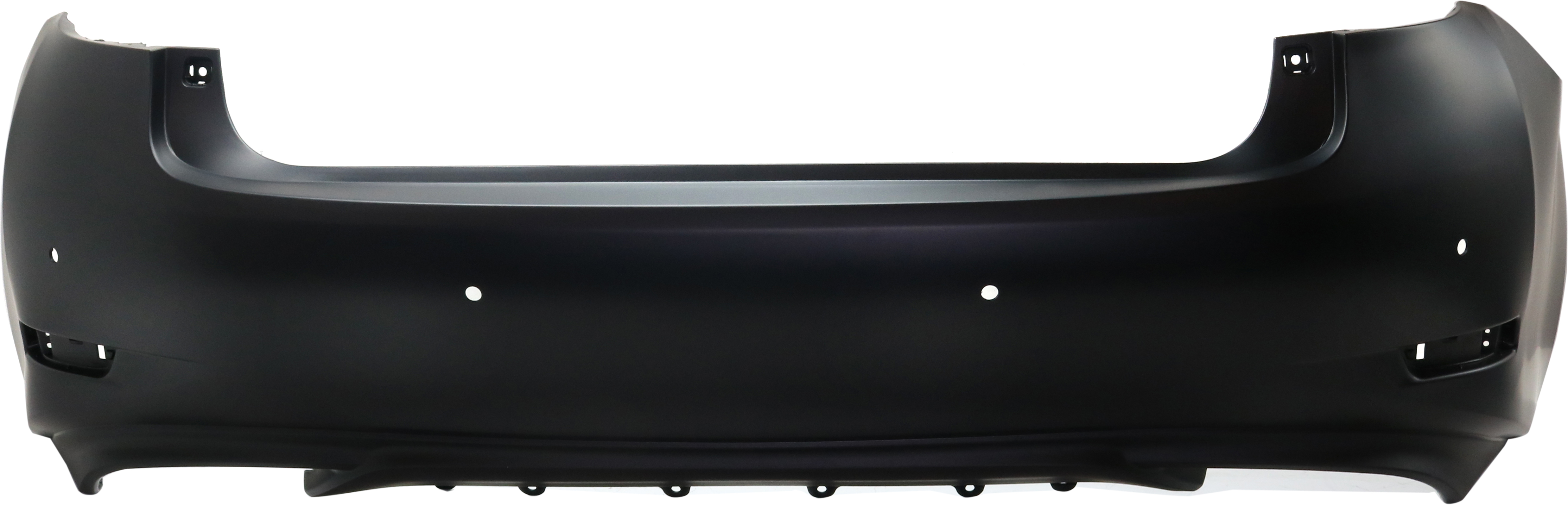 AM ES350-16-18 REAR BUMPER COVER Primed North America Built w Parking Aid Sensor Holes CAPA SKU RL76010014PQ Partslink LX1100197C OEM 521590A905