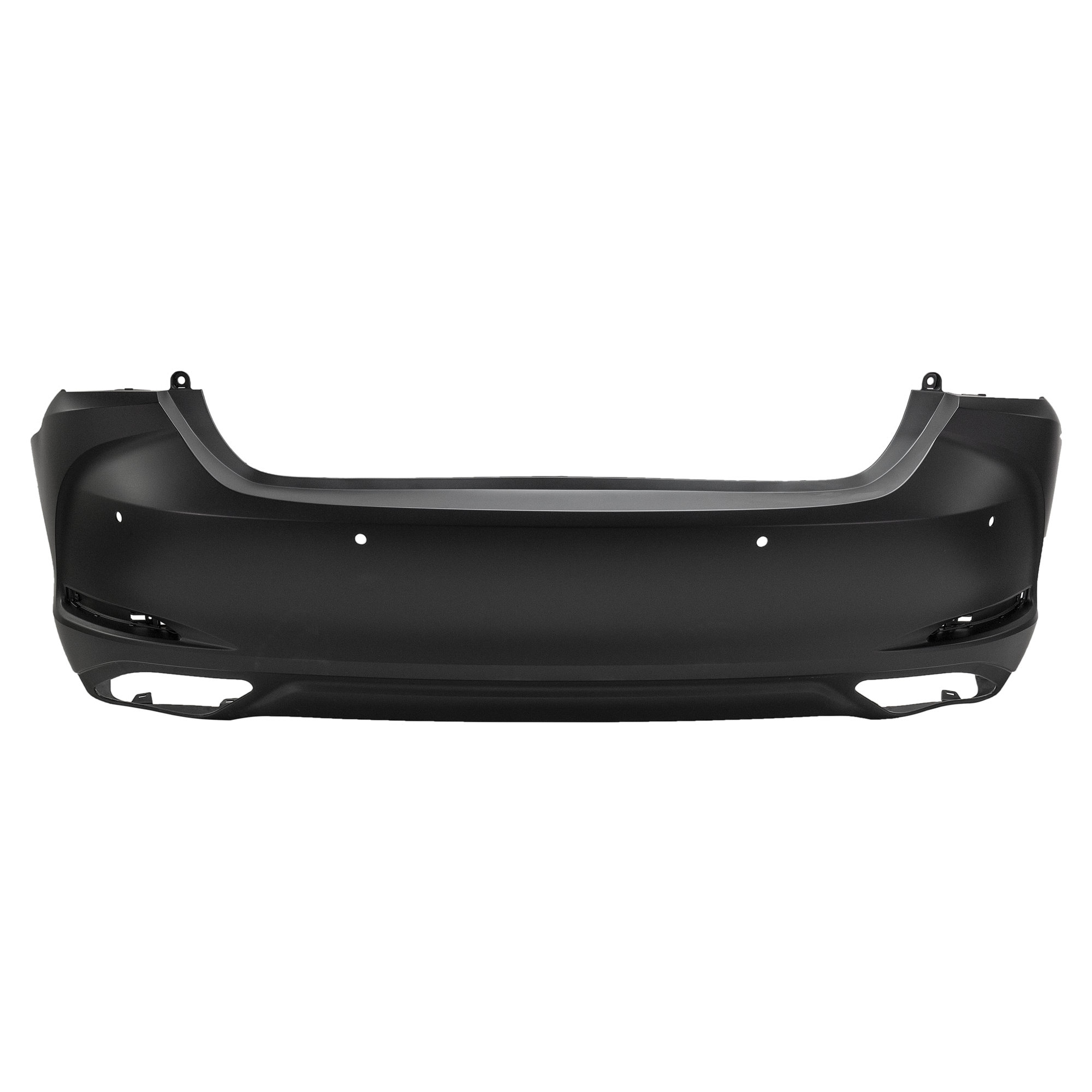 AM ES350-19-22 REAR BUMPER COVER Primed North America Built Vehicle w PDC Sensor Holes w o F Sport Pkg CAPA SKU RL76010026PQ Partslink LX1100209C OEM 521590X923
