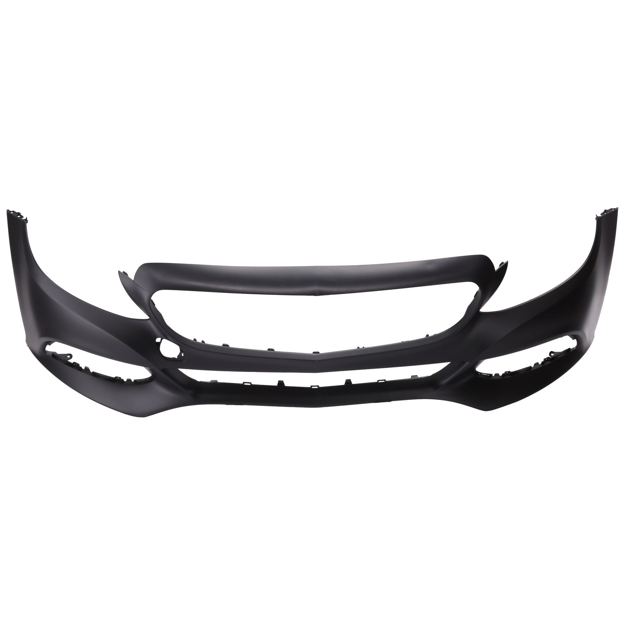 AM C300-15-18 FRONT BUMPER COVER Primed 17-18 Convertible Coupe Sedan w o AMG Styling Pkg Luxury Pkg w o Active Park Assist Sensor Holes w Surround View SKU RM01030002P Partslink MB1000510 OEM 2058801940649999-2058801940659