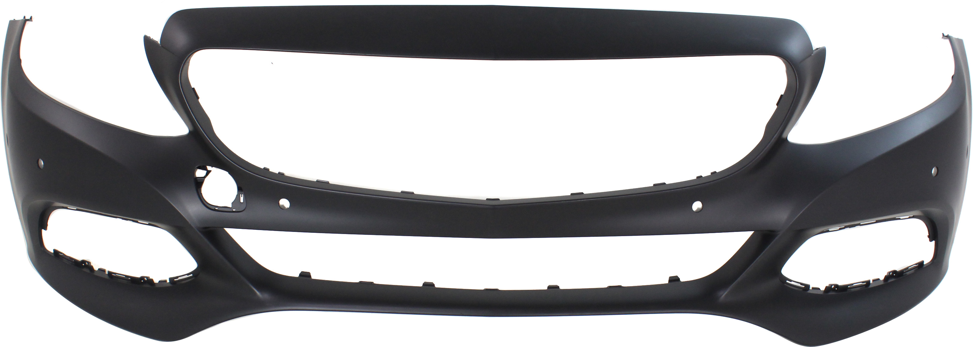 AM C300-15-18 FRONT BUMPER COVER Primed 17-18 Convertible Coupe Sedan w o Sport Luxury Pkg w Active Park Assist Sensor Holes w o Surround View SKU RM01030003P Partslink MB1000468 OEM 20588003409999