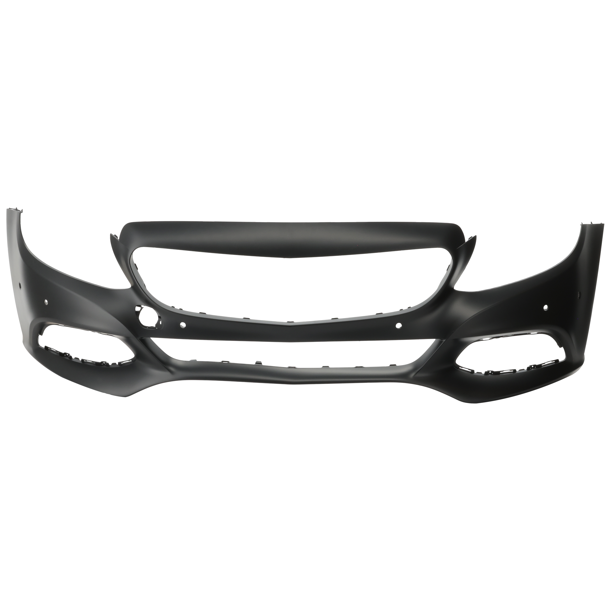 AM C300-15-18 FRONT BUMPER COVER Primed 17-18 Convertible Coupe Sedan w o AMG Styling Pkg Luxury Pkg w Active Park Assist Sensor Holes Surround View CAPA SKU RM01030004PQ Partslink MB1000511C OEM 2058802040649999