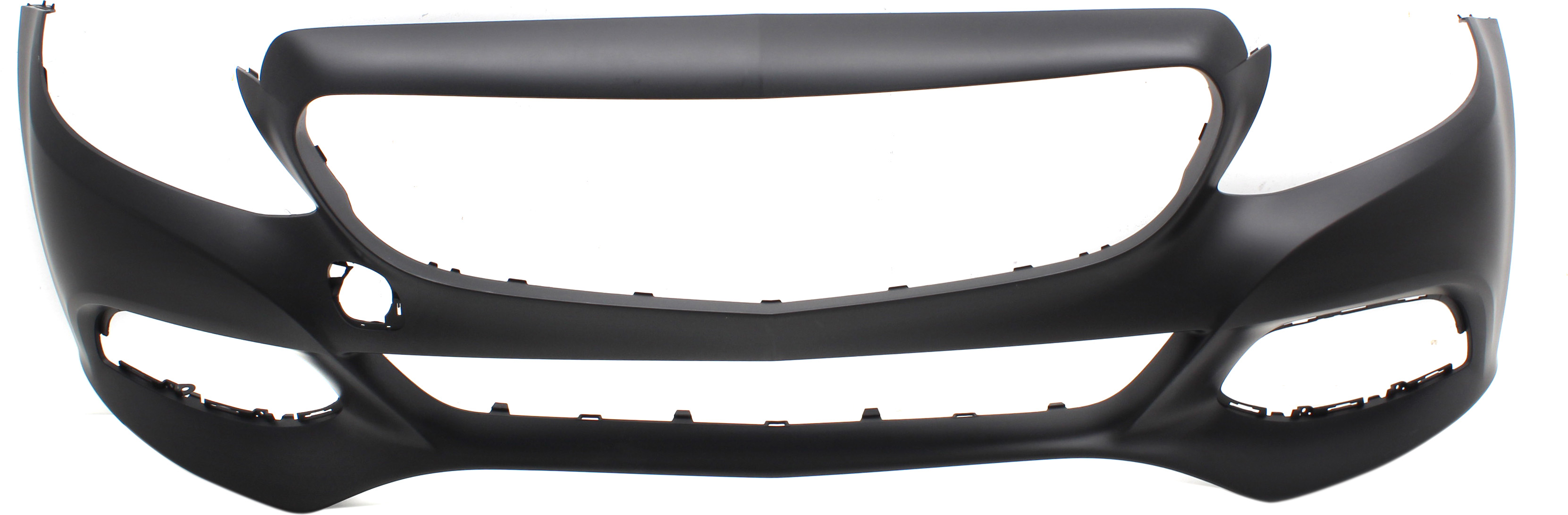 AM C300-15-18 FRONT BUMPER COVER Primed 17-18 Convertible Coupe Sedan w o AMG Styling Pkg Luxury Pkg w o Active Park Assist Sensor Holes Surround View CAPA SKU RM01030005PQ Partslink MB1000467C OEM 20588001409999