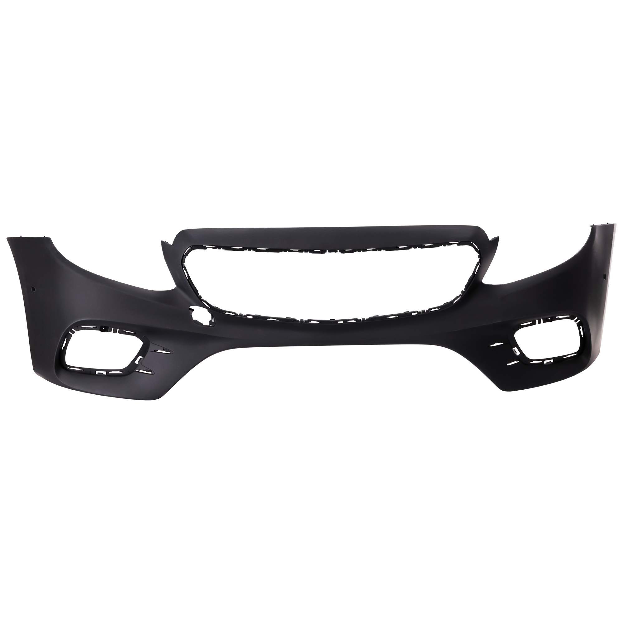 AM E CLASS 17-20 FRONT BUMPER COVER Primed w o Luxury Pkg w Active Park Assist Sensor Holes w o AMG Pkg Sedan Wagon SKU RM01030011P Partslink MB1000533 OEM 21388527009999