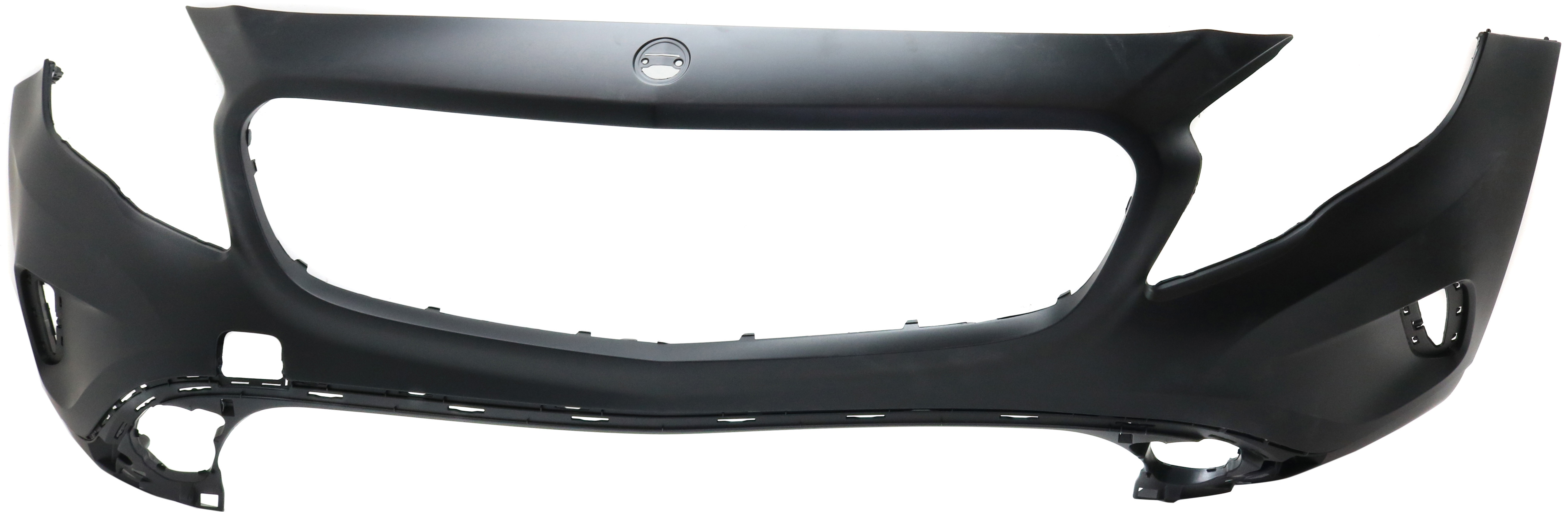 AM GLA250-15-17 FRONT BUMPER COVER Primed w o AMG Pkg w o Parktronic Holes CAPA SKU RM01030021PQ Partslink MB1000458C OEM 15688004409999
