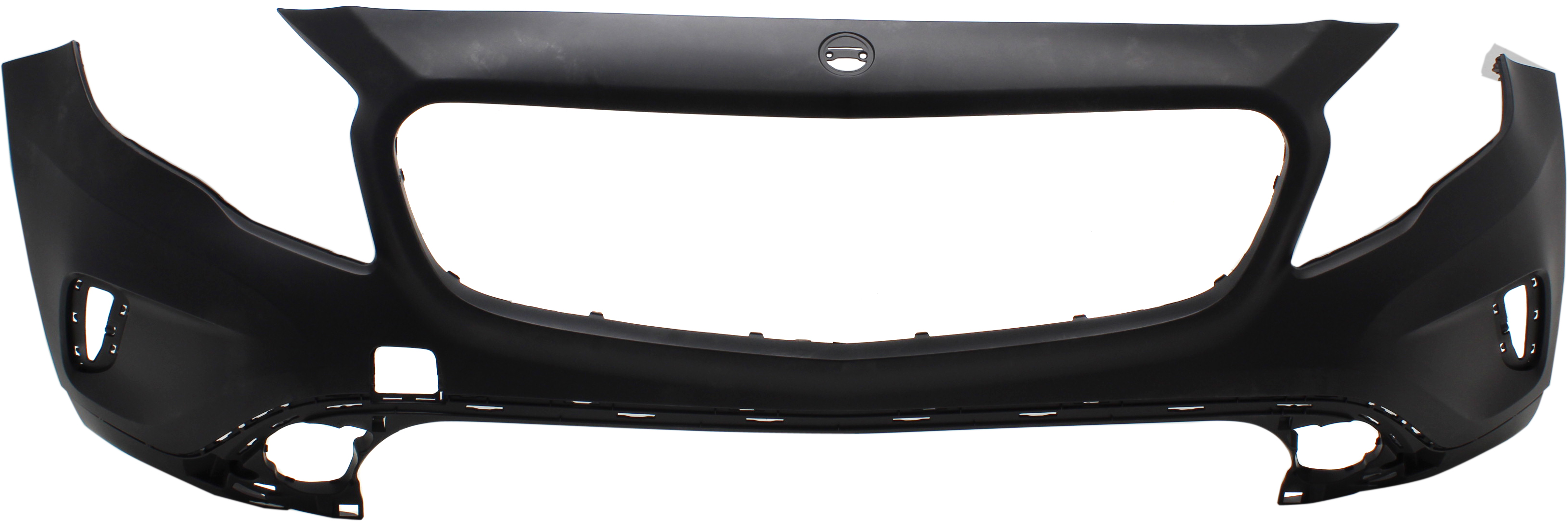 AM GLA250-15-17 FRONT BUMPER COVER Primed w o AMG Pkg w o Parktronic Holes SKU RM01030021P Partslink MB1000458 OEM 15688004409999