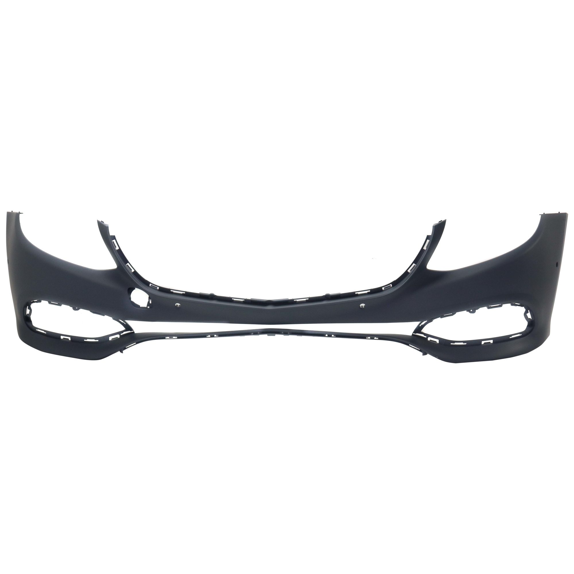 AM E CLASS 17-20 FRONT BUMPER COVER Primed w Luxury Pkg w Active Park Assist Sensor Holes Sedan Wagon CAPA SKU RM01030037PQ Partslink MB1000558C OEM 2138850138649999-2138850138999