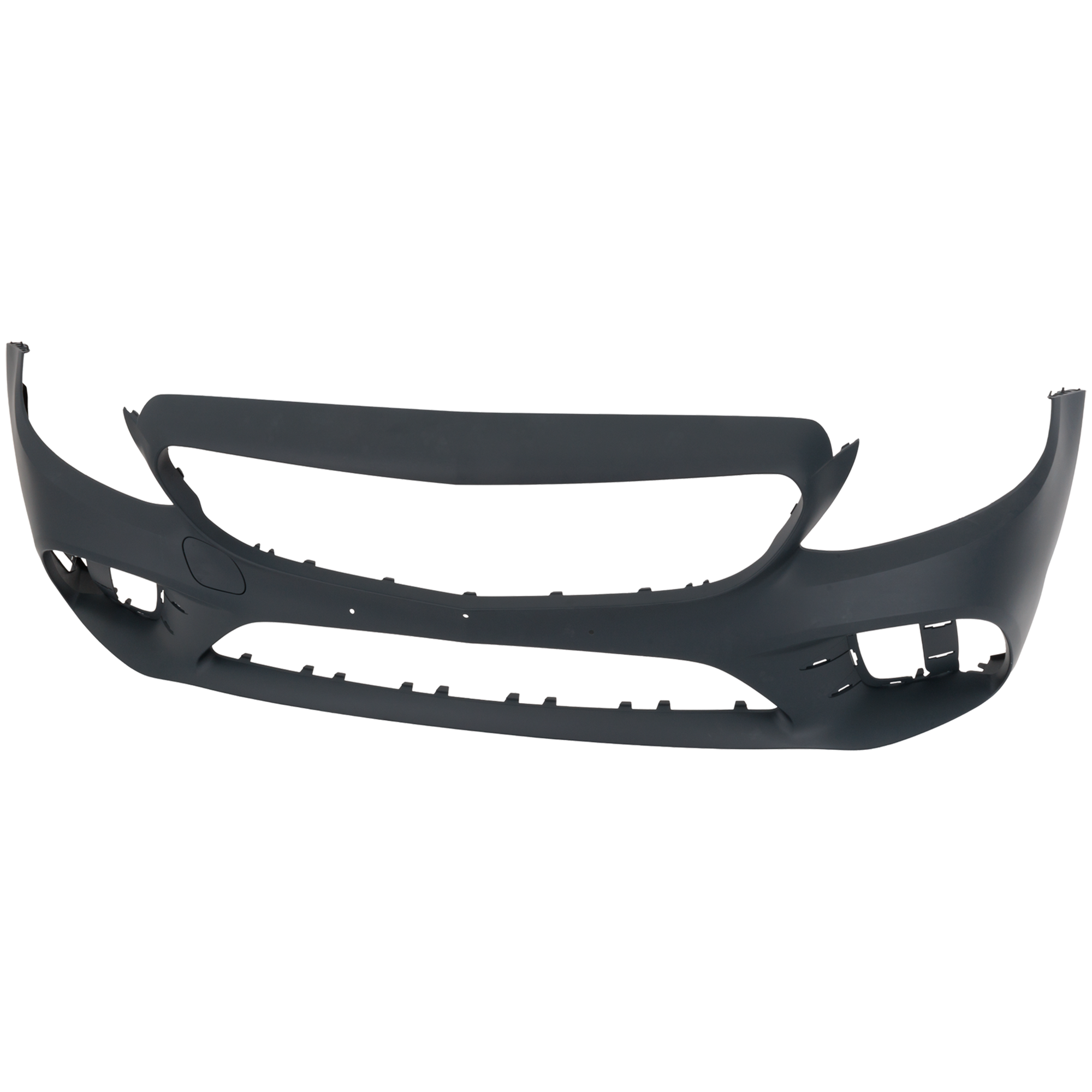 AM C300-19-23 FRONT BUMPER COVER Primed Convertible Coupe Sedan w AMG Styling Pkg w o Active Park Assist Sensor and Camera Holes CAPA SKU RM01030088PQ Partslink MB1000572C OEM 20588022059999