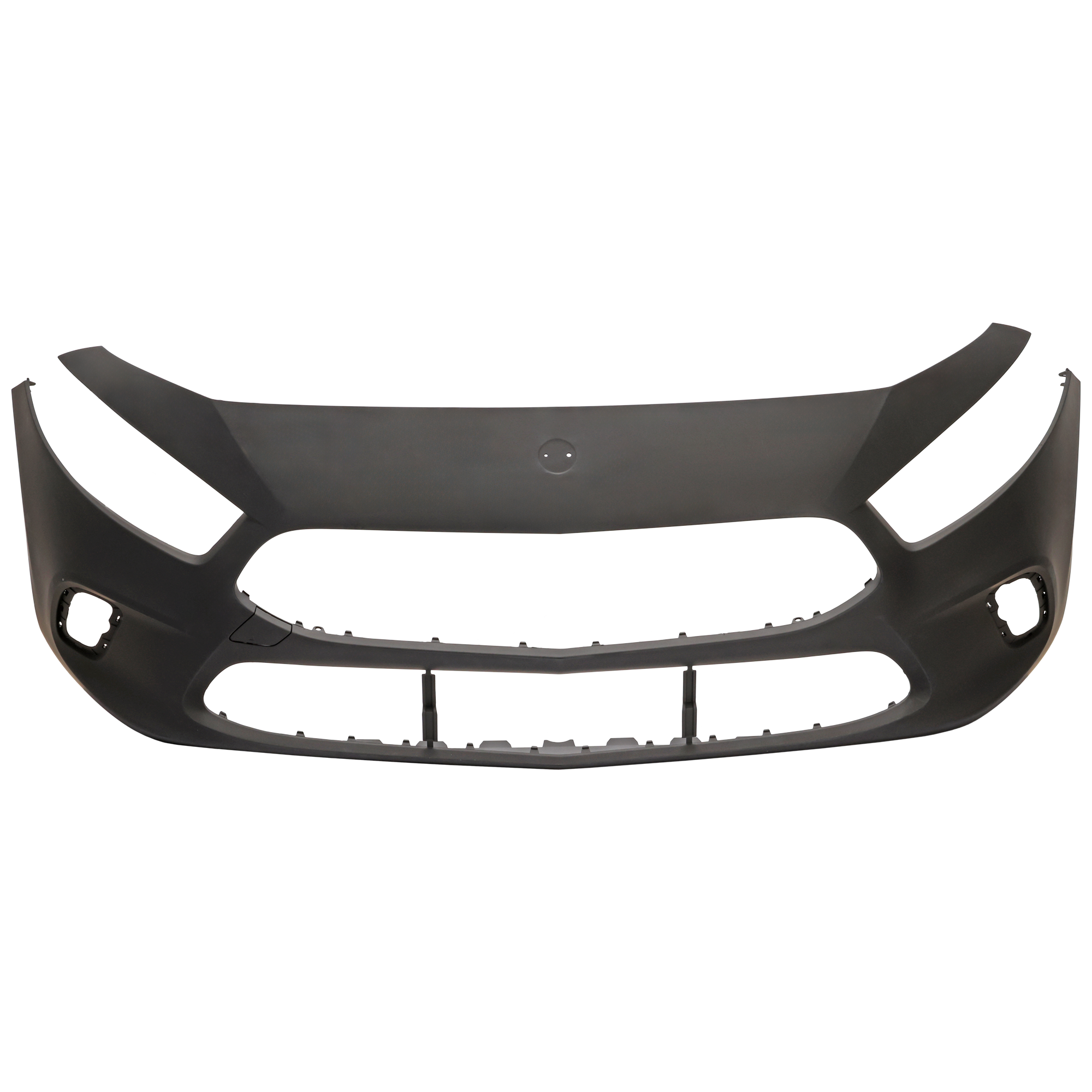 AM A SERIES 19-22 FRONT BUMPER COVER Primed w o AMG Styling Pkg Active Park Assist Sensor Holes Excludes A35 AMG Model CAPA SKU RM01030095PQ Partslink MB1000592C OEM 17788001009999