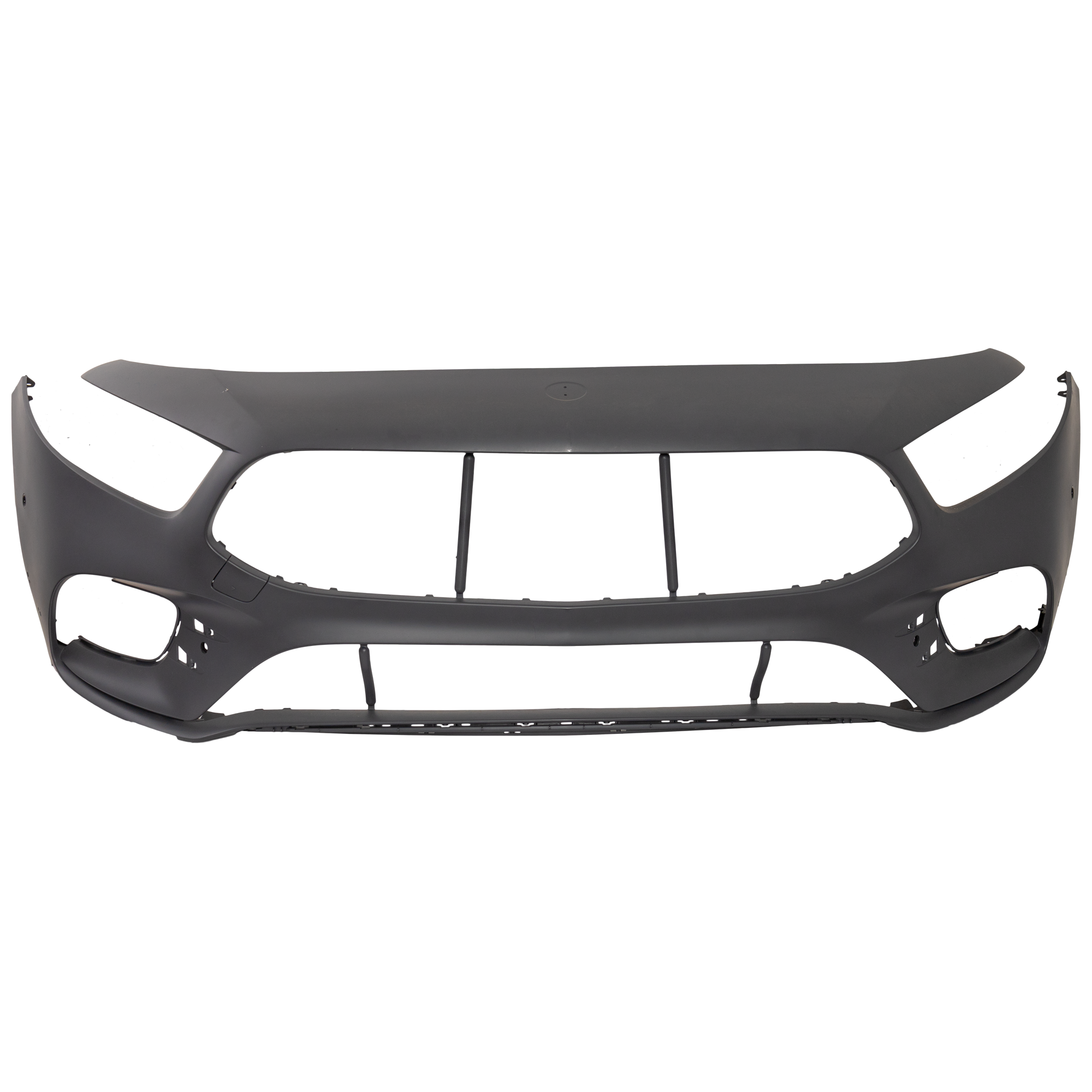 AM A35 AMG 20-22 FRONT BUMPER COVER Primed w AMG Aerodynamics Package w Active Park Assist Sensor Holes Sedan SKU RM01030107P Partslink MB1000606 OEM 17788023049999