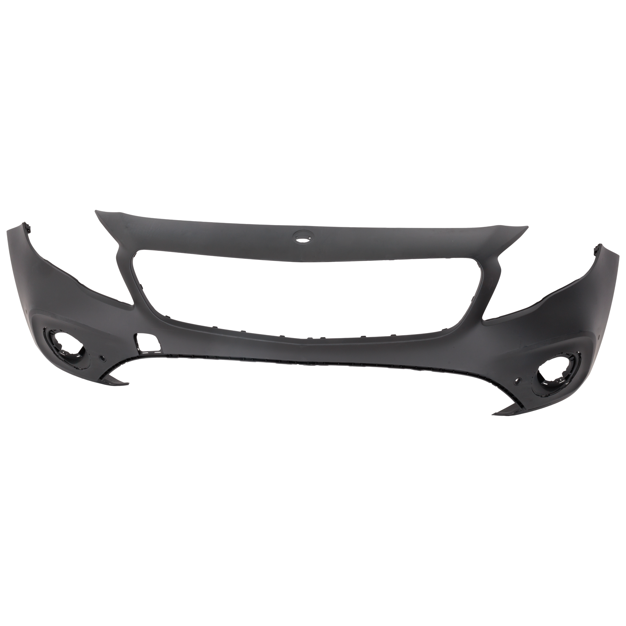 AM GLA CLASS 18-20 FRONT BUMPER COVER Primed Assembly w Parktronic and Camera Hole w o AMG Styling Package SKU RM01030121P Partslink MB1000601 OEM 15688034019999
