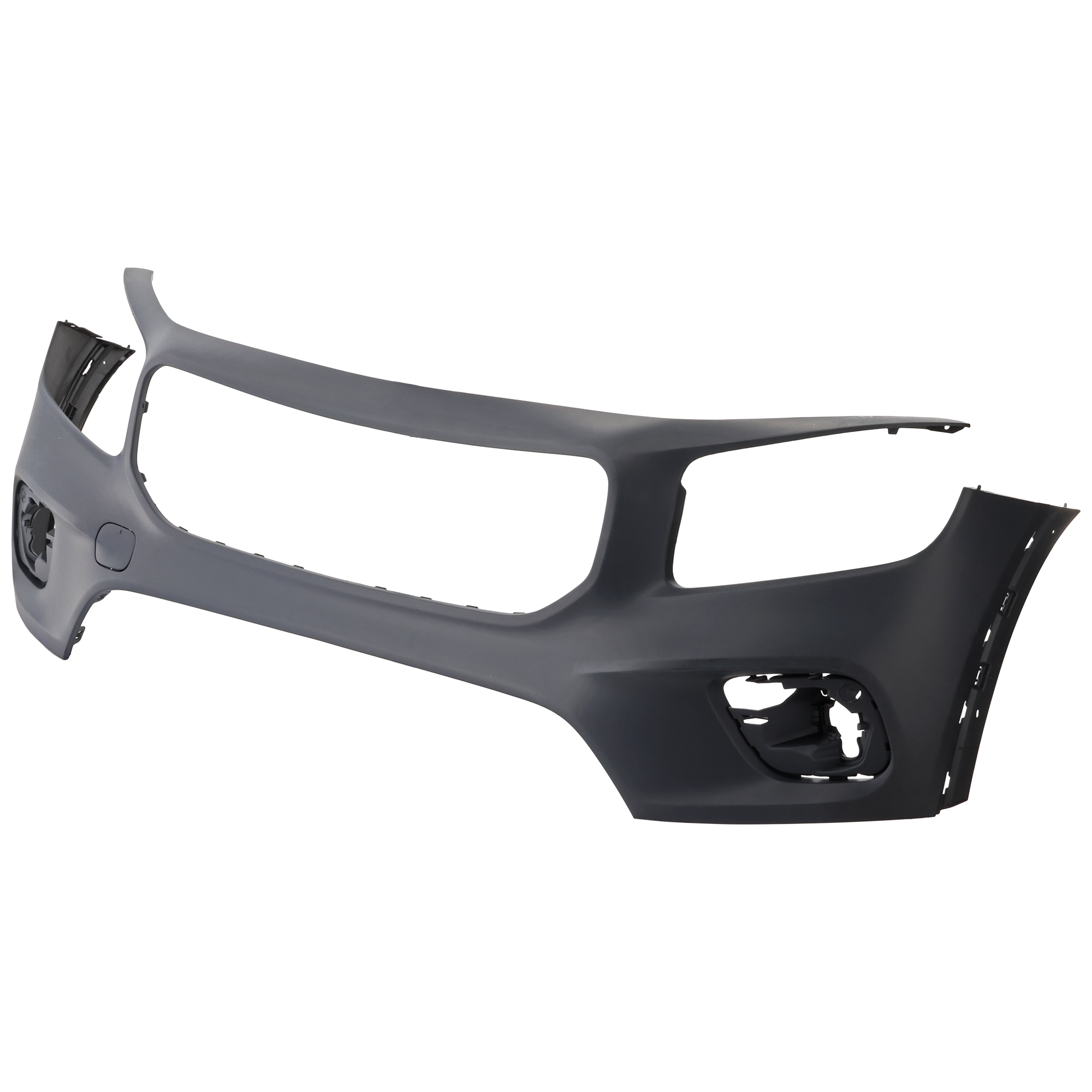 AM GLB250-20-22 FRONT BUMPER COVER Primed w o AMG Package w o Active Park Assist Snsr Holes w Tow Hook Cover SKU RM01030132P Partslink MB1000624 OEM 24788064069999-24788028009999