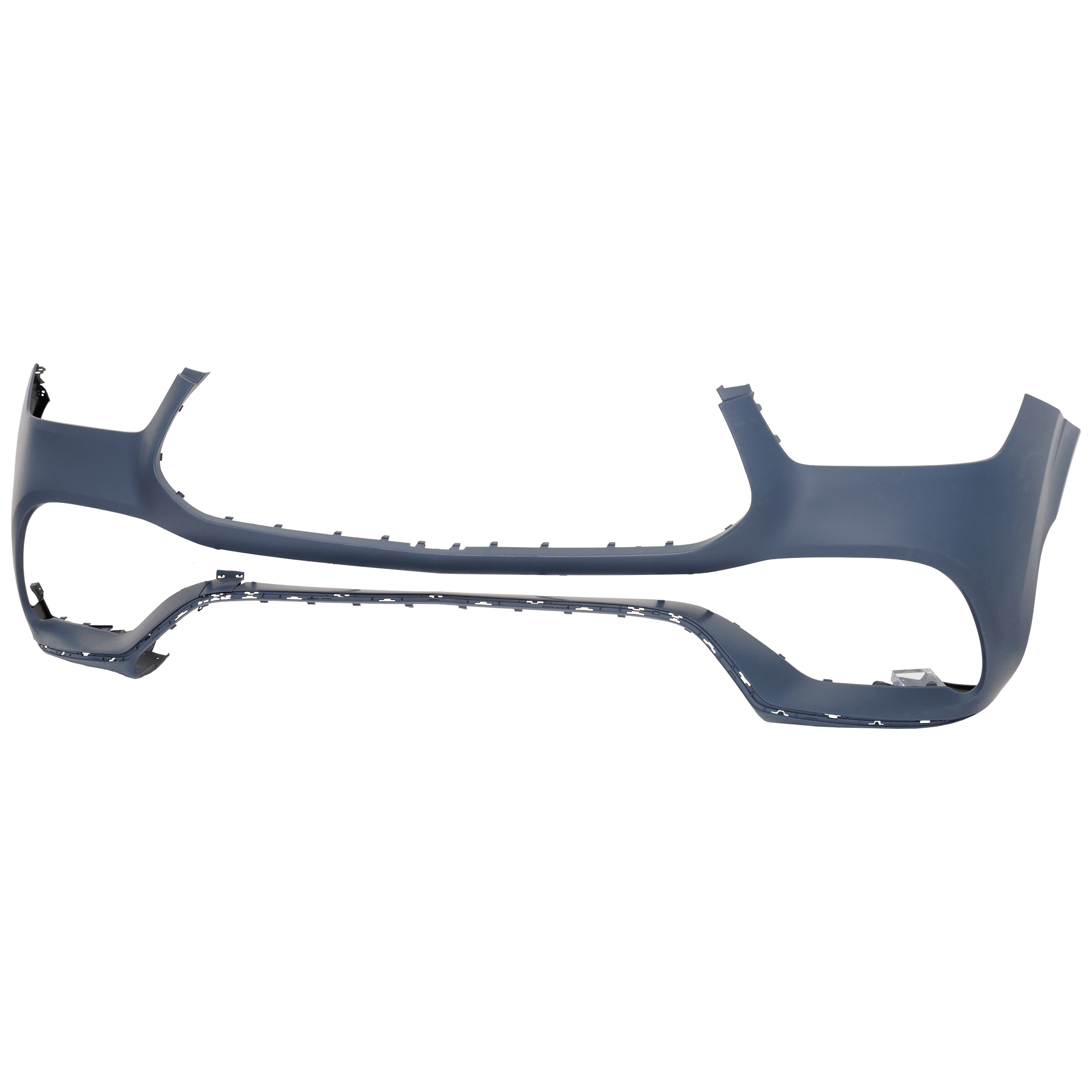AM GLE CLASS 20-23 FRONT BUMPER COVER Upper Primed w AMG Pkg w o Active Park Assist Sensor Holes SKU RM01030156P Partslink MB1000632 OEM 16788551039999