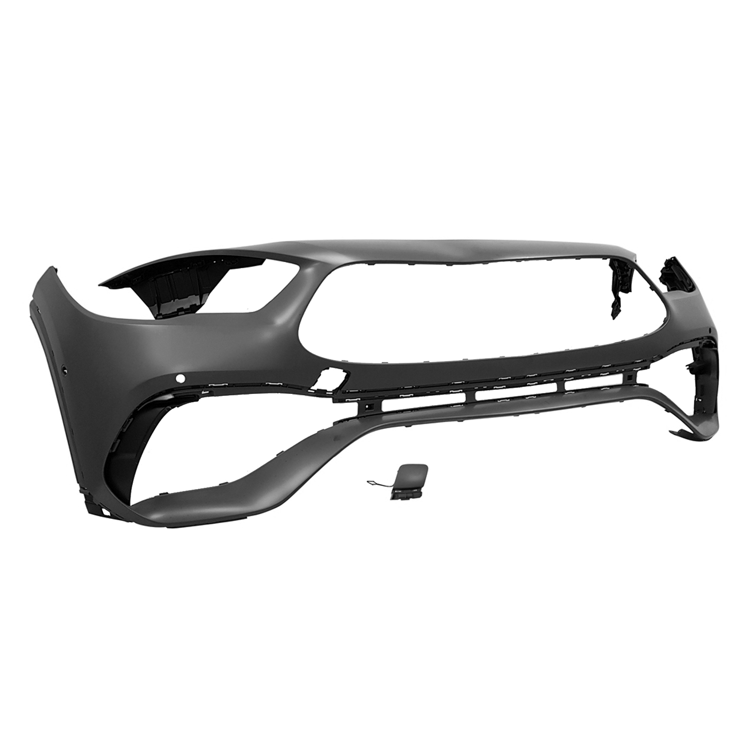 AM GLA CLASS 21-23 FRONT BUMPER COVER Primed w Active Park Assist Holes GLA35 w o AMG Package GLA250 w AMG Package Models SKU RM01030160P Partslink MB1000638 OEM 24788046069999