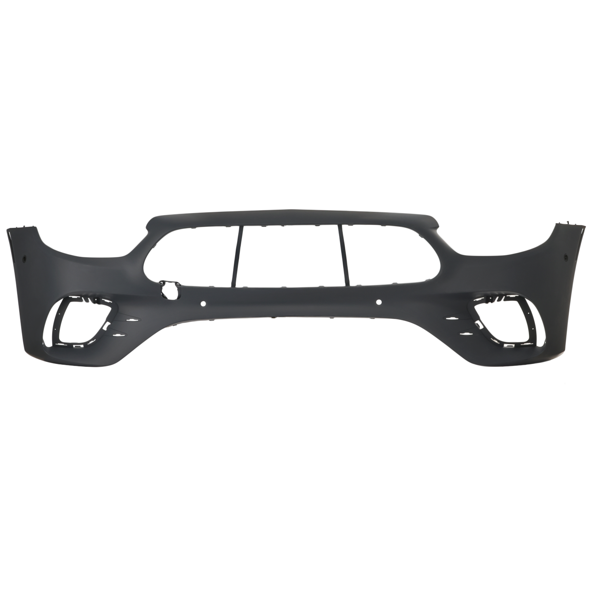 AM E350 E450-21-23 FRONT BUMPER COVER Primed w o Camera Hole w Active Park Assist Sensor Holes Sedan SKU RM01030185P Partslink MB1000643 OEM 21388579049999