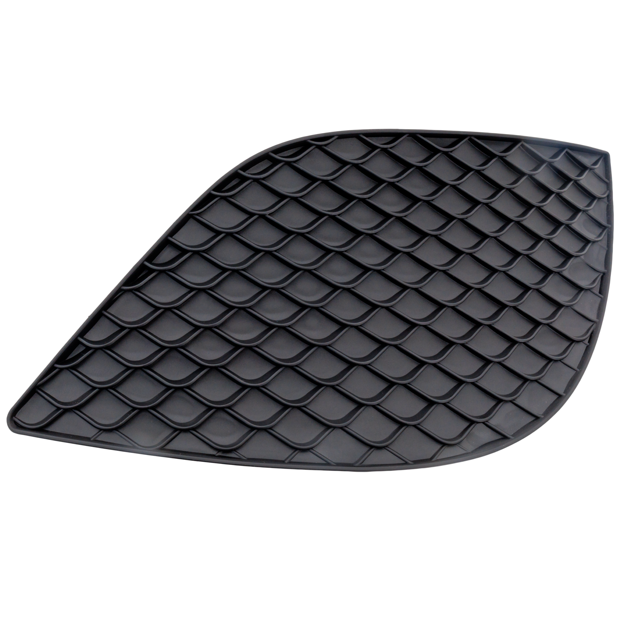 AM C300-19-23 FRONT BUMPER GRILLE RH Outer Textured Black w o AMG Package and Active Park Assist Sensor Holes Coupe Convertible 19-21 Sedan SKU RM01550033 Partslink MB1039212 OEM 2058855201