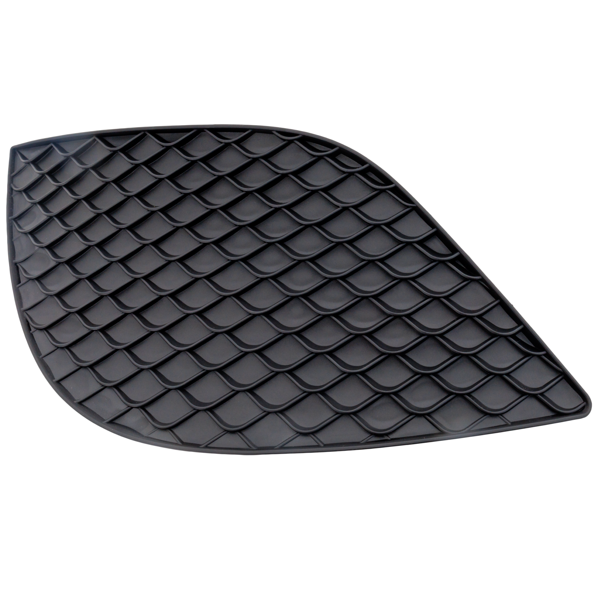 AM C300-19-23 FRONT BUMPER GRILLE LH Outer Textured Black w o AMG Package and Active Park Assist Sensor Holes Coupe Convertible 19-21 Sedan SKU RM01550034 Partslink MB1038212 OEM 2058855101