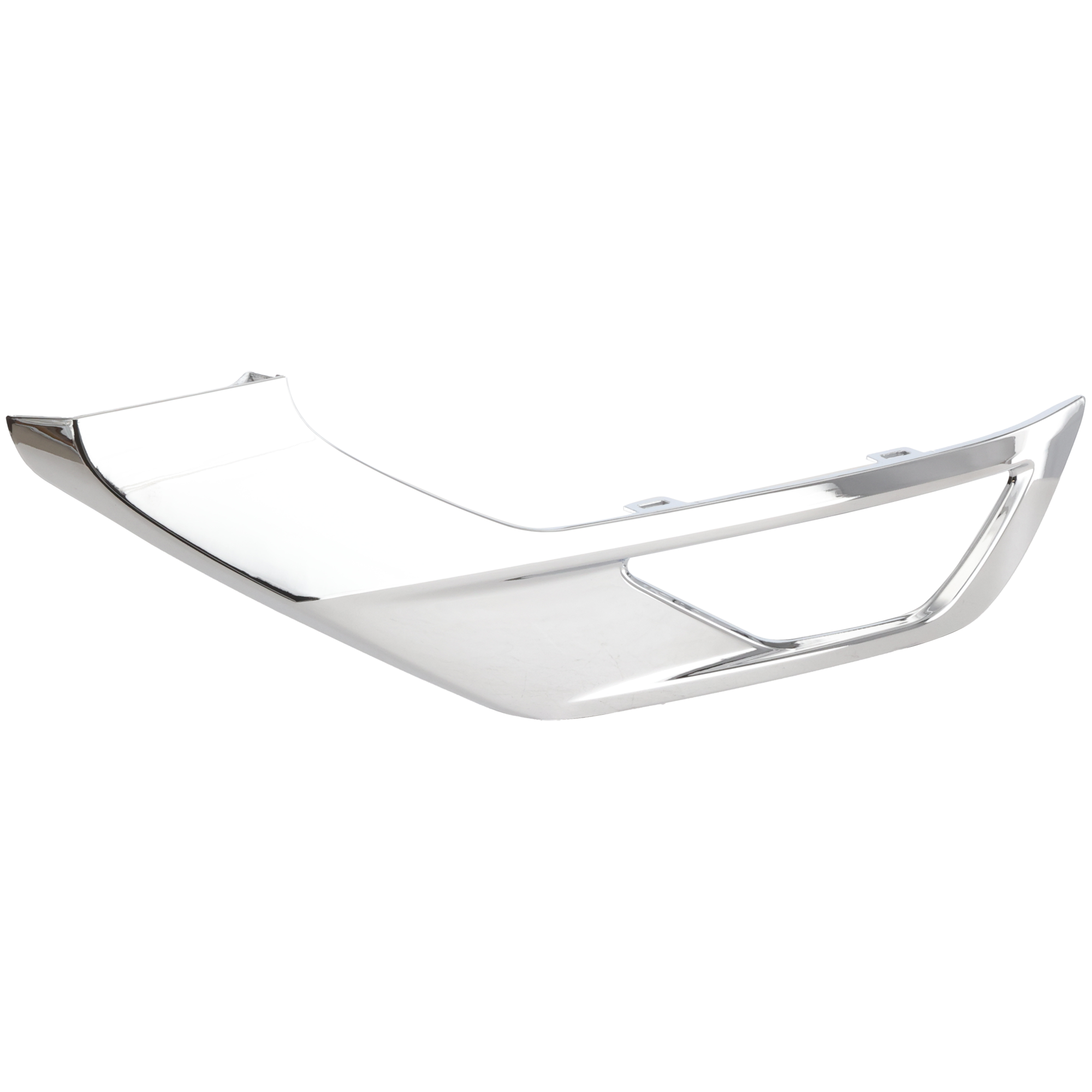 AM OUTLANDER 22-24 FRONT BUMPER MOLDING LH Lower Garnish Chrome SE SEL Models w Fog Light Holes CAPA SKU RM01590150Q Partslink MI1038133C OEM 6407A273