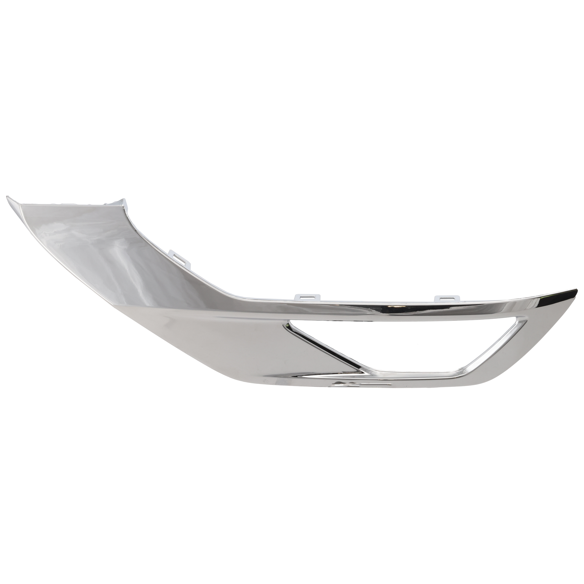 AM OUTLANDER 22-24 FRONT BUMPER MOLDING LH Lower Garnish Chrome SE SEL Models w Fog Light Holes SKU RM01590150 Partslink MI1038133 OEM 6407A273
