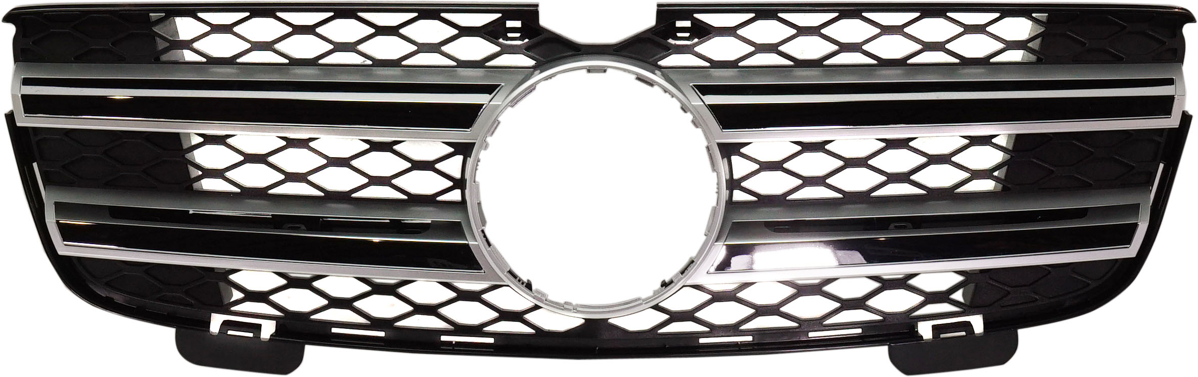 AM GL CLASS 07-12 GRILLE Painted Silver Shell and Insert w o Proximity Cruise Control Exc. GL550 Model SKU RM07010004 Partslink MB1200174 OEM 16488001859776