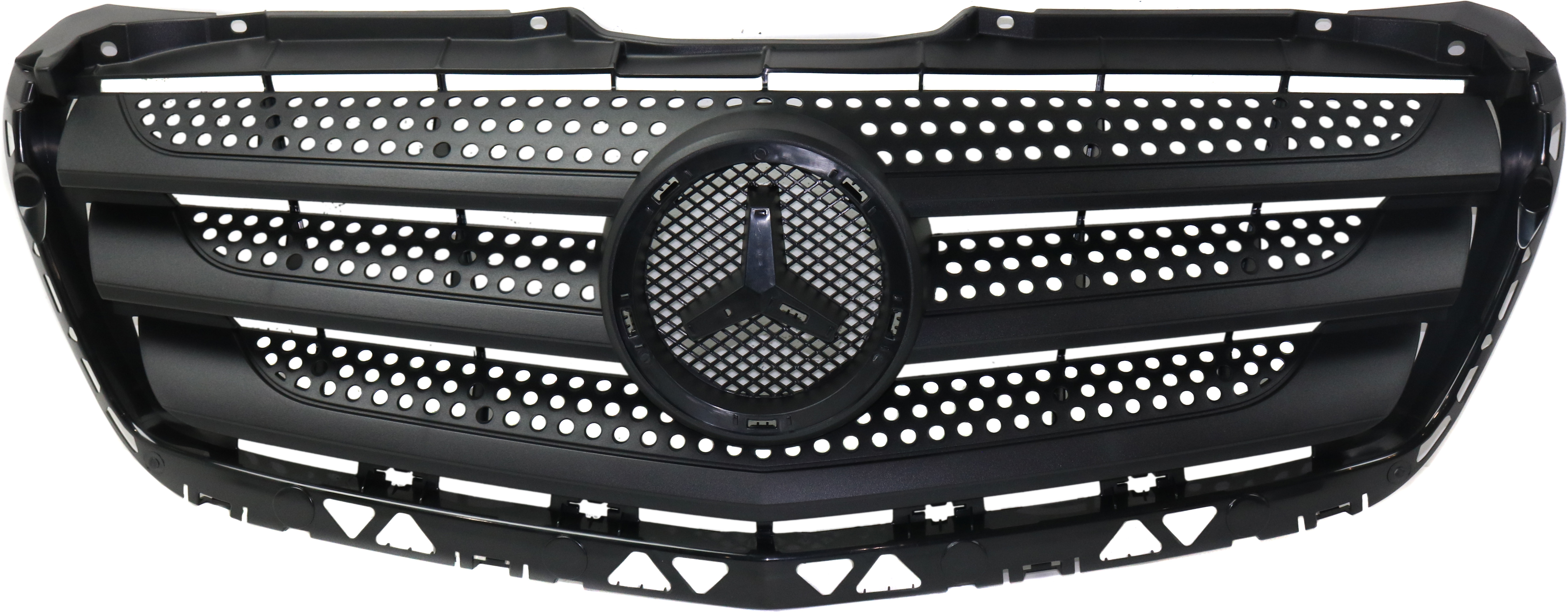 AM MERCEDES BENZ SPRINTER 14-18 GRILLE Black Shell and Insert w Black Molding SKU RM07010006 Partslink MB1200194 OEM 90688805239B51