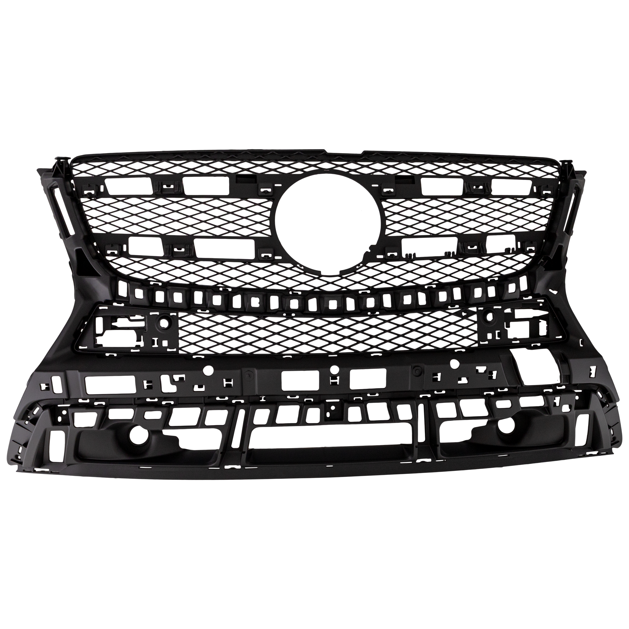 AM GL450 GL550-13-16 GRILLE Textured Dark Gray Shell and Insert w o AMG Pkg w o Off Road Pkg CAPA SKU RM07010008Q Partslink MB1200190C OEM 1668852465