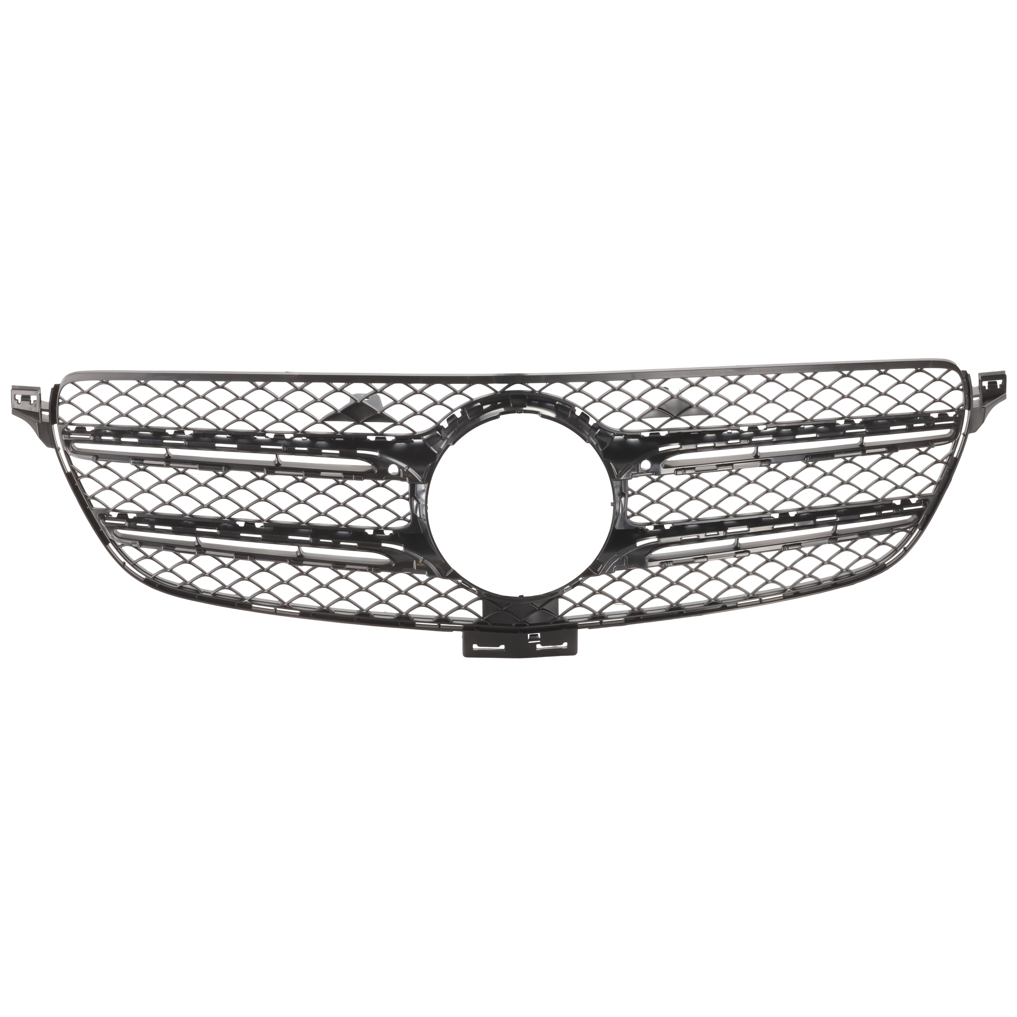 AM GLE CLASS 16-19 GRILLE Textured Black Shell and Insert Exc. GLE63 AMG Model SUV w o Camera Hole SKU RM07010014 Partslink MB1200196 OEM 1668880260