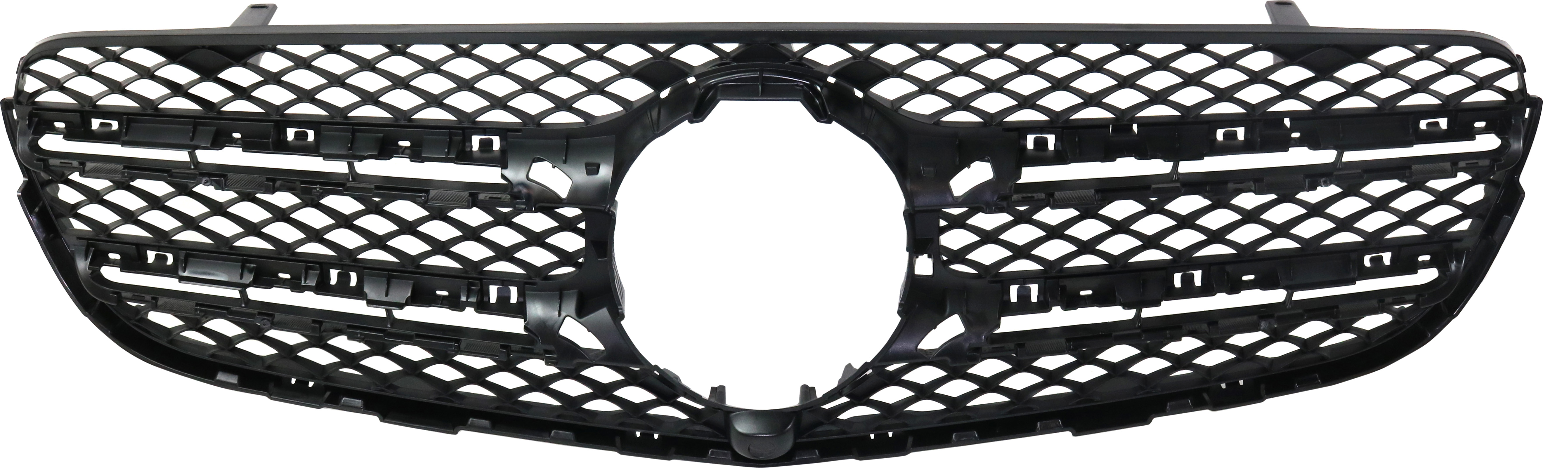 AM GLC300-16-19 GRILLE Textured Black Shell and Insert SUV w Camera Hole CAPA SKU RM07010016Q Partslink MB1200192C OEM 2538882100