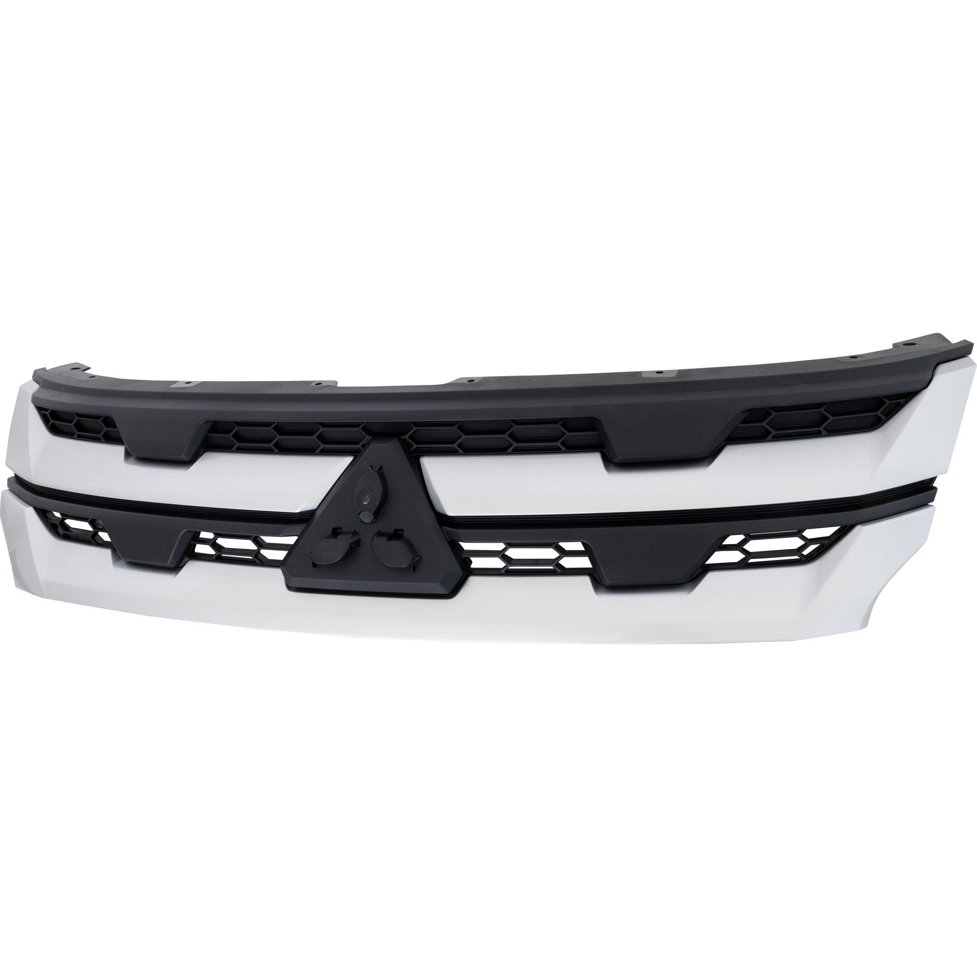 AM OUTLANDER SPORT RVR 20-24 GRILLE Textured Black Shell and Insert w Silver Molding CAPA SKU RM07010049Q Partslink MI1200279C OEM 7450B399