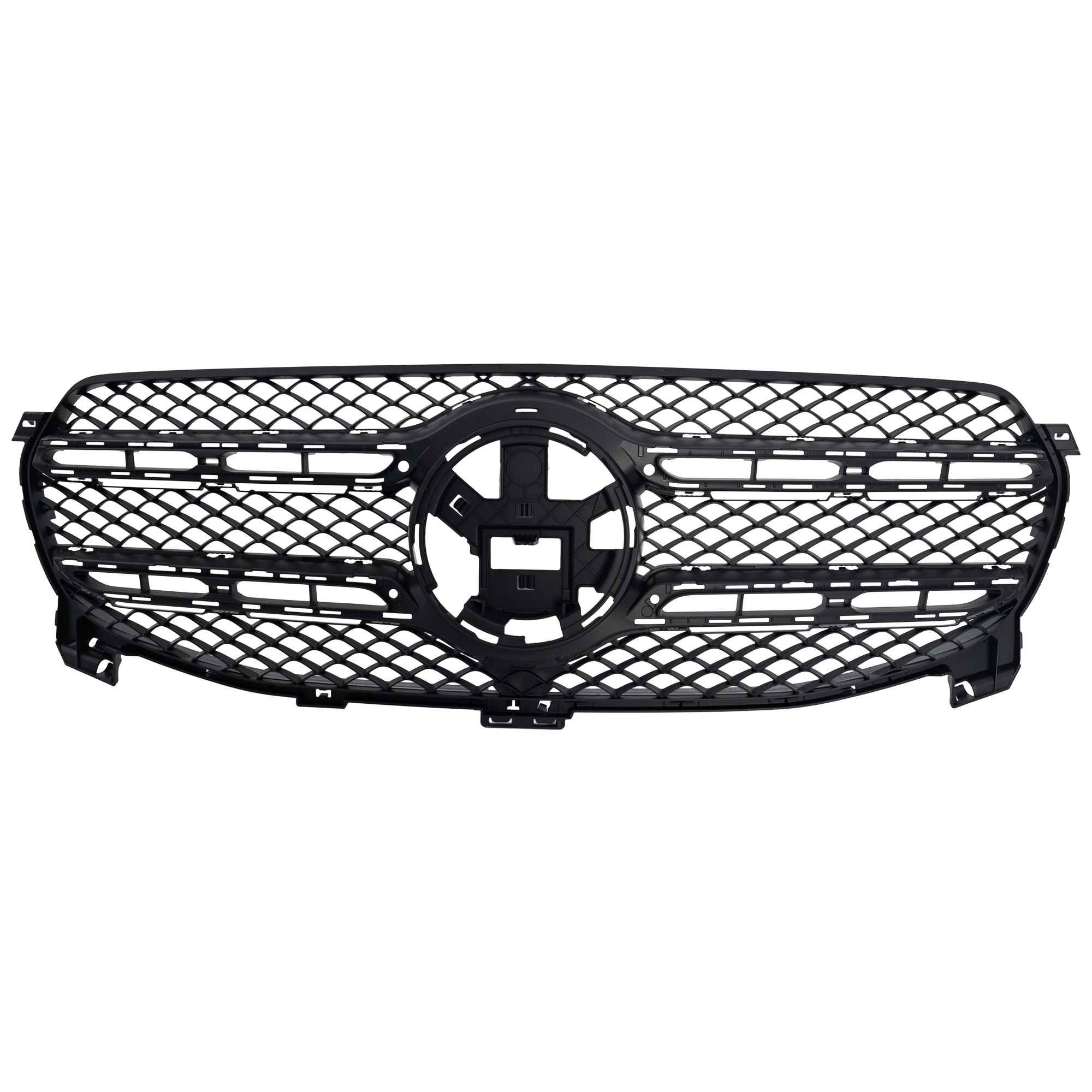 AM GLE350 GLE450-20-23 GRILLE Textured Black Shell and Insert w o AMG Package w o Camera Hole w o Distronic Cruise Control SKU RM07010061 Partslink MB1200210 OEM 1678880900