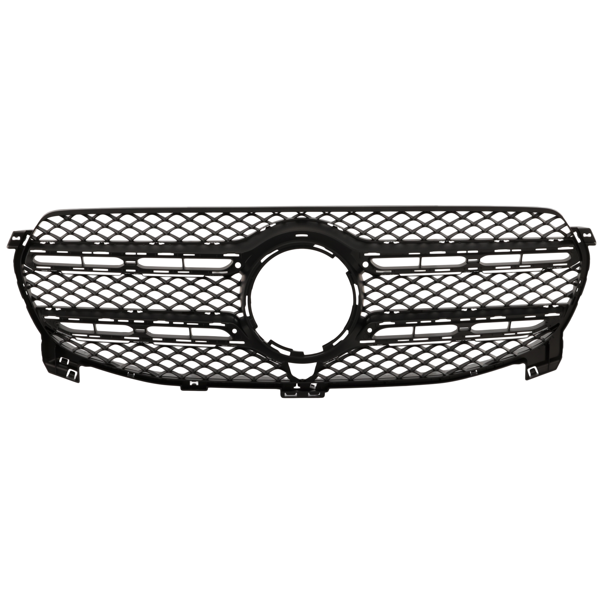 AM GLE350 GLE450-20-23 GRILLE Textured Black Shell And Insert w Camera Hole and Adaptive Cruise Ctrl w o AMG Package SKU RM07010066 Partslink MB1200213 OEM 1678880100