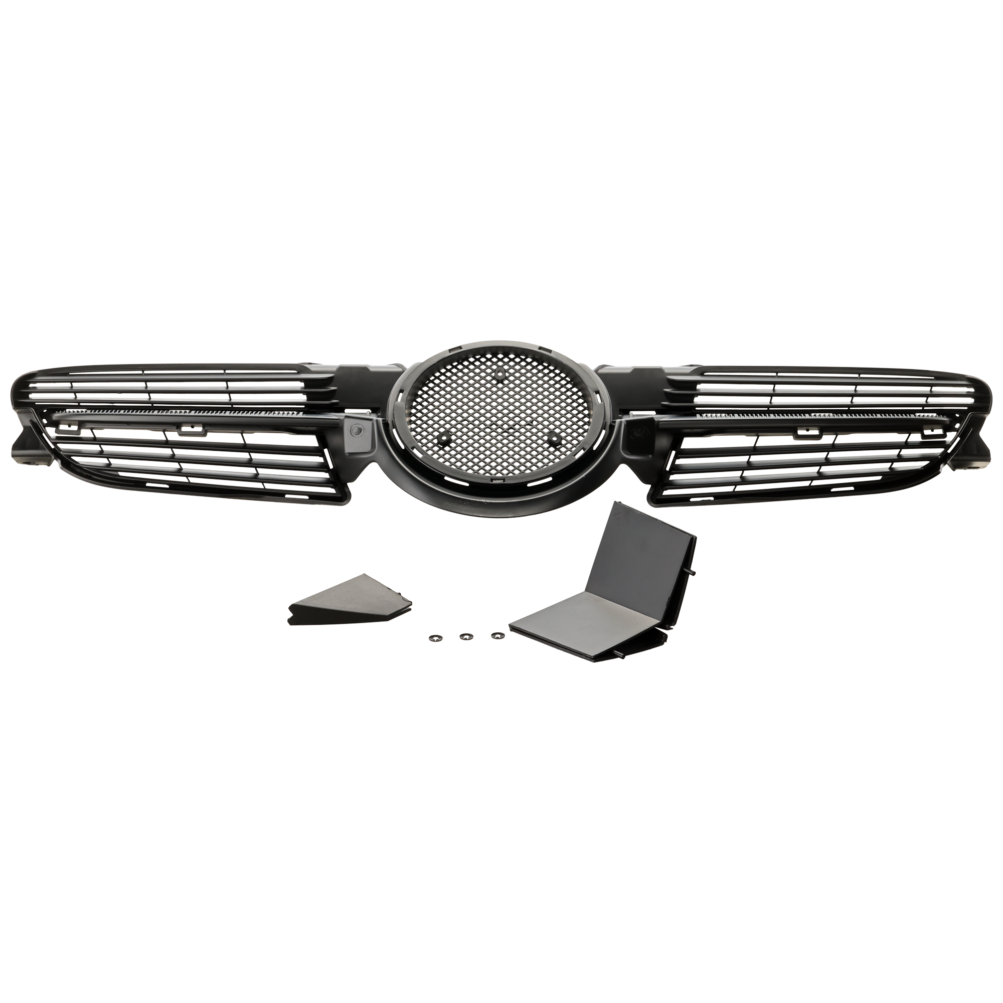 AM SLK CLASS 05-11 GRILLE Primed Black Shell and Insert SKU RM07010078 Partslink MB1200178 OEM 1718880060