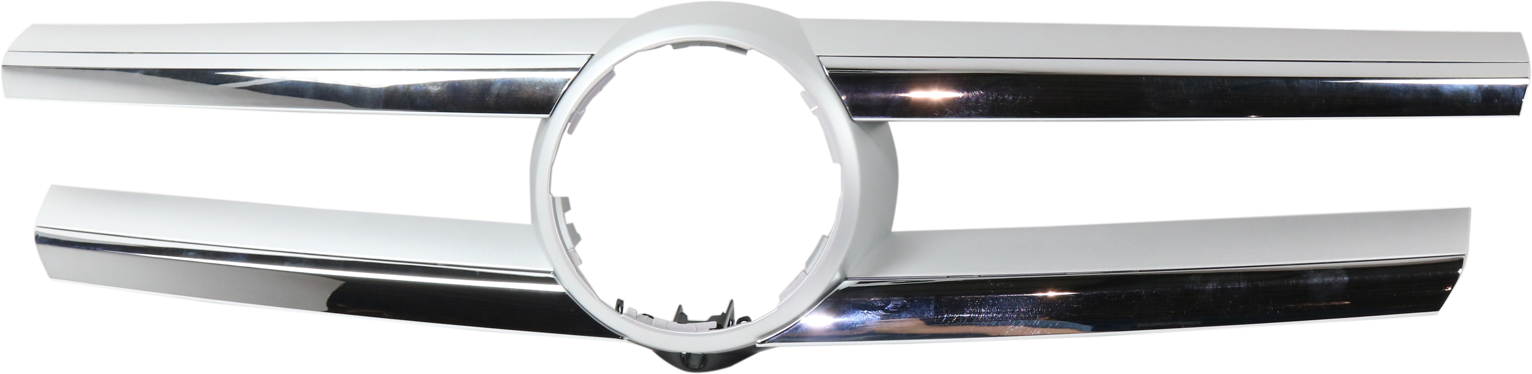 AM GL CLASS 13-16 GRILLE MOLDING Ptd Gry w Chr Mldg w o AMG Pkg w Surround View and DCC Exc. GL63 AMG Model CAPA SKU RM07070006Q Partslink MB1200187C OEM 16688007859982