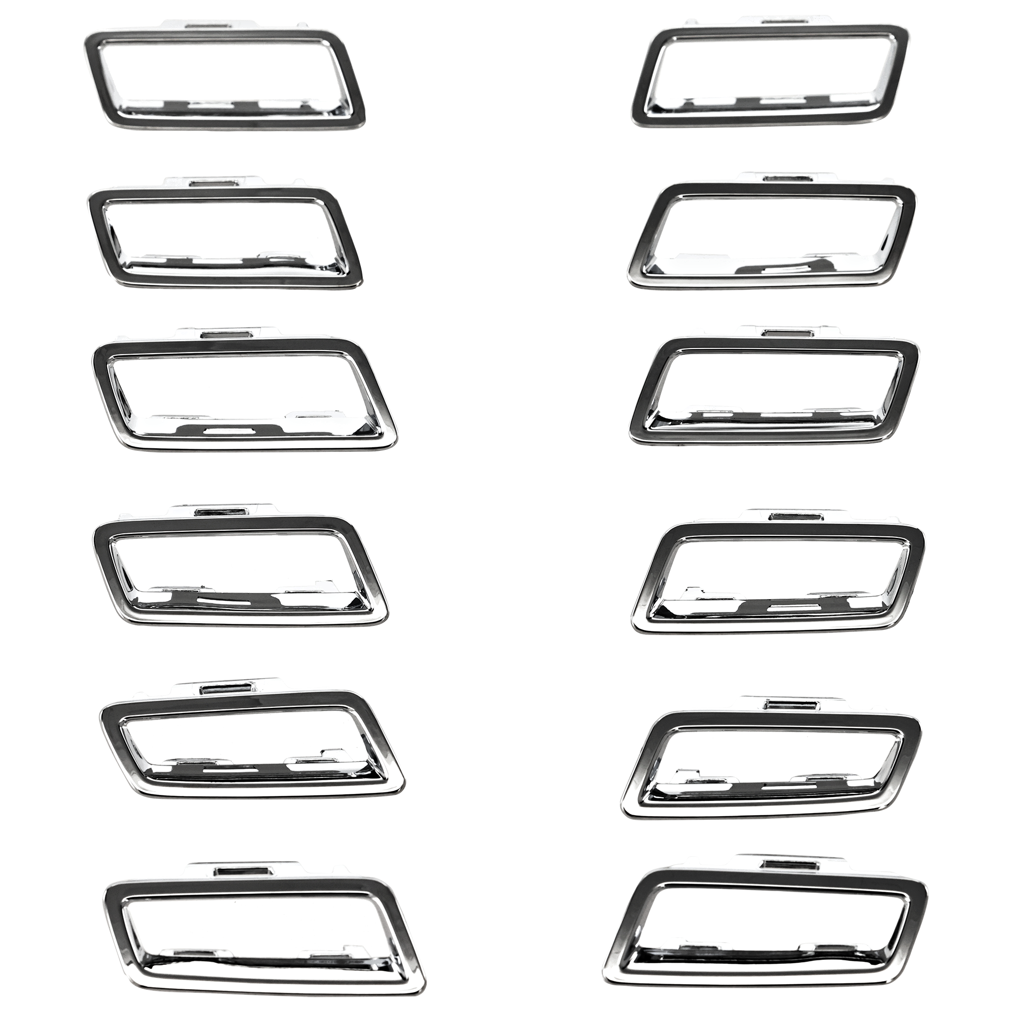 AM GLA250-18-20 GRILLE INSERT Set of 12 Chrome SKU RM07550001 Partslink MB1210145 OEM 1568809101