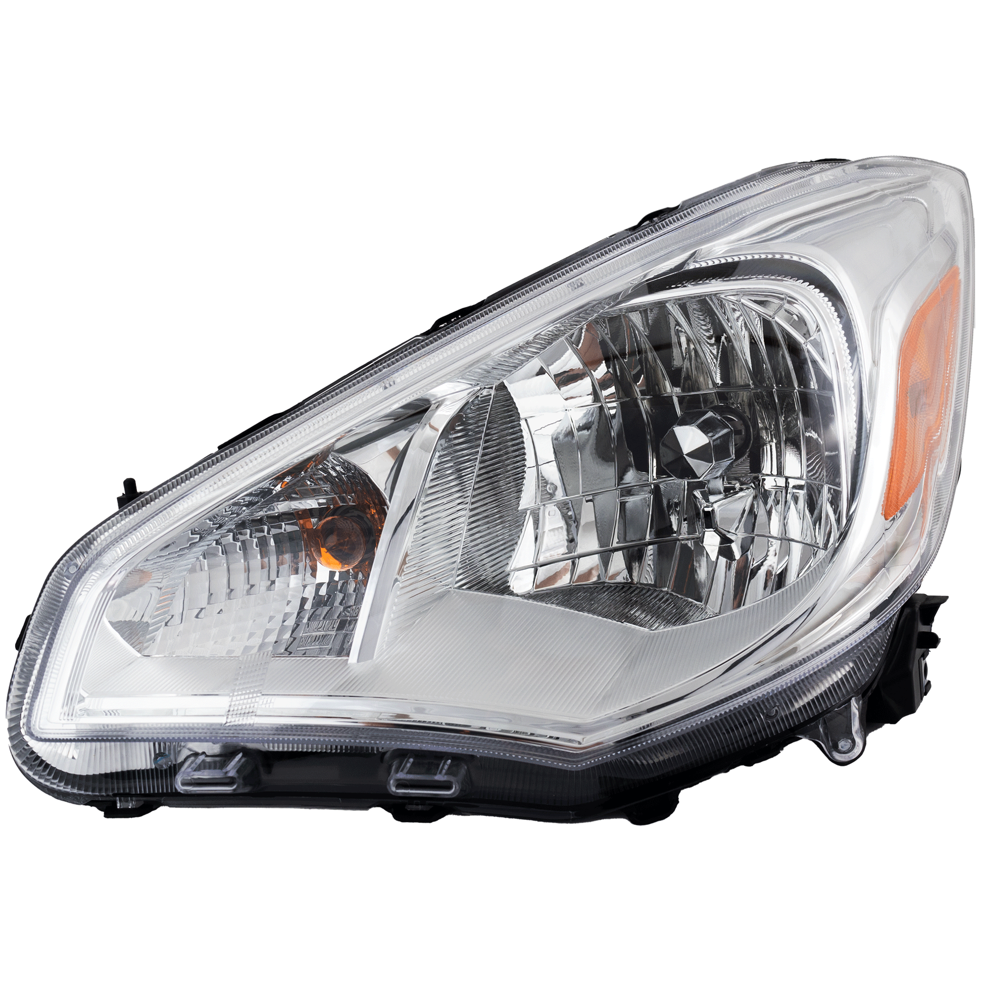 AM MIRAGE G4-17-20 HEAD LAMP LH Assembly Halogen CAPA SKU RM10010130AQ Partslink MI2502169C OEM 8301D117