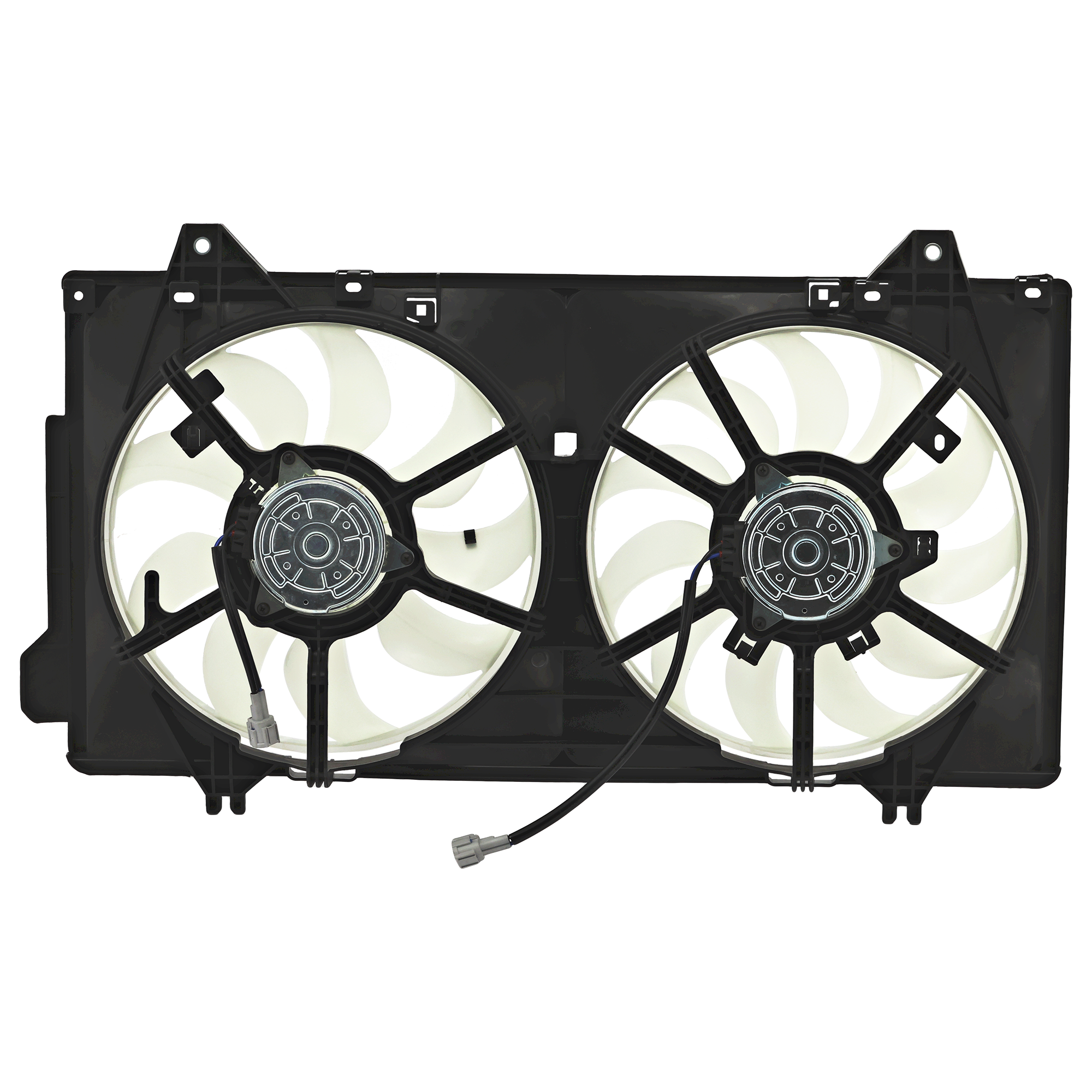 AM MAZDA 3-14-18 RADIATOR FAN ASSEMBLY Dual Fan Mexico Built Vehicle SKU RM16090019 Partslink MA3115165 OEM PEAR15025