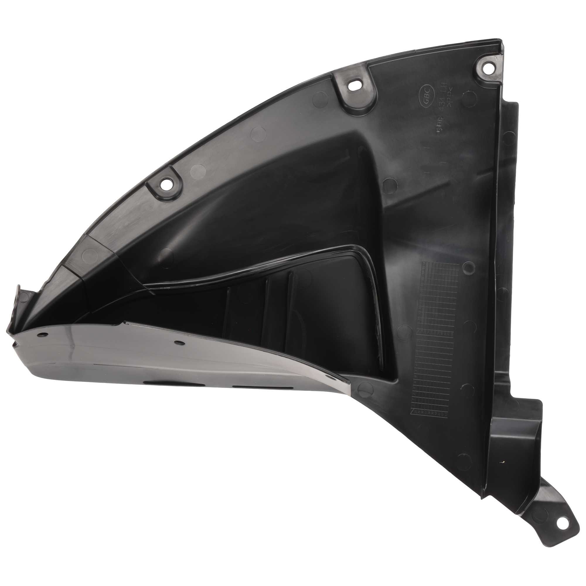 AM CX 90-24-25 FRONT FENDER LINER RH Front Section Injection Form w o Insulation Foam SKU RM22210135 Partslink MA1251125 OEM KMV656114A