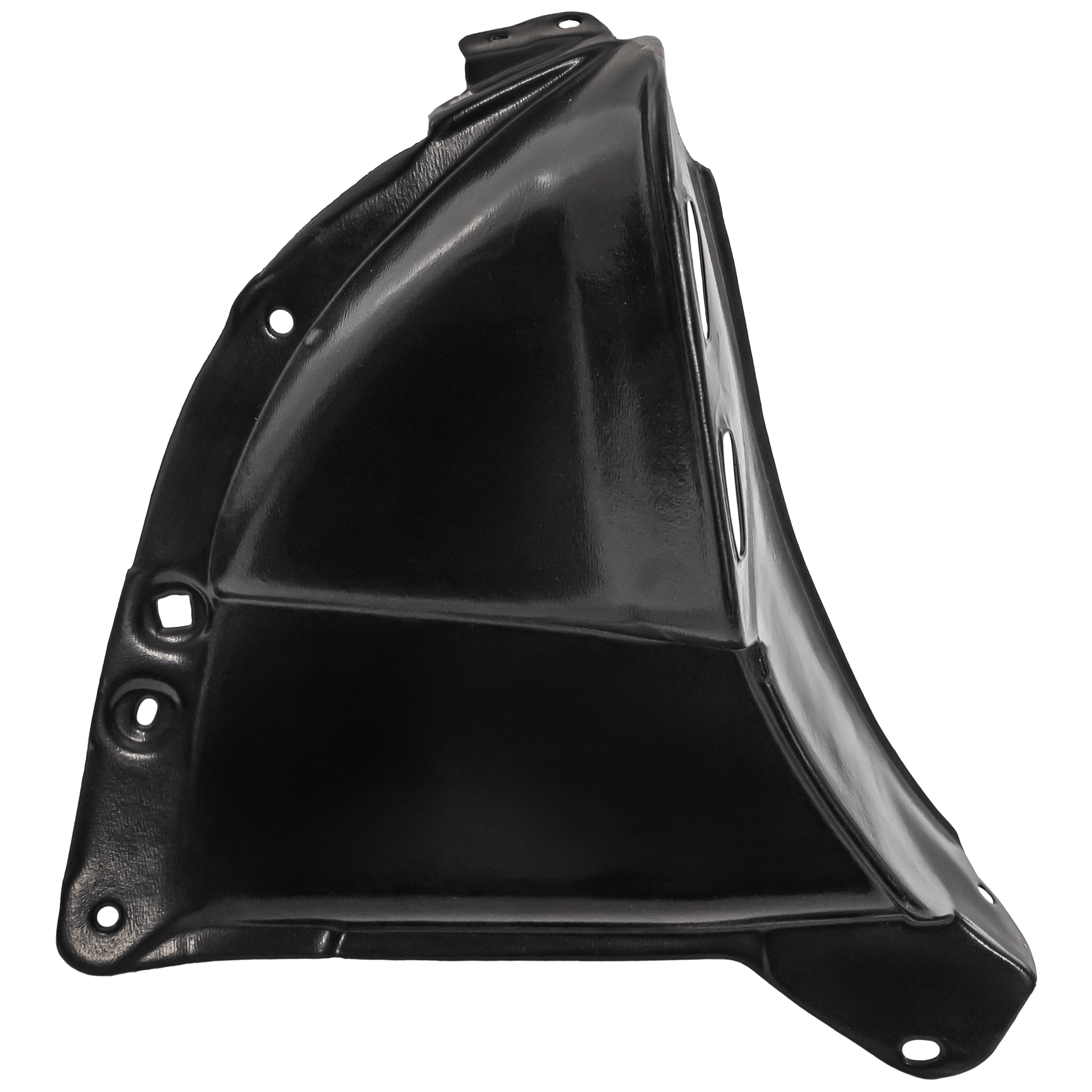 AM CX 50-23-25 FRONT FENDER LINER LH Front Section Polypropylene Injection Form w o Insulation Foam SKU RM22210140 Partslink MA1250126 OEM VA405614Y