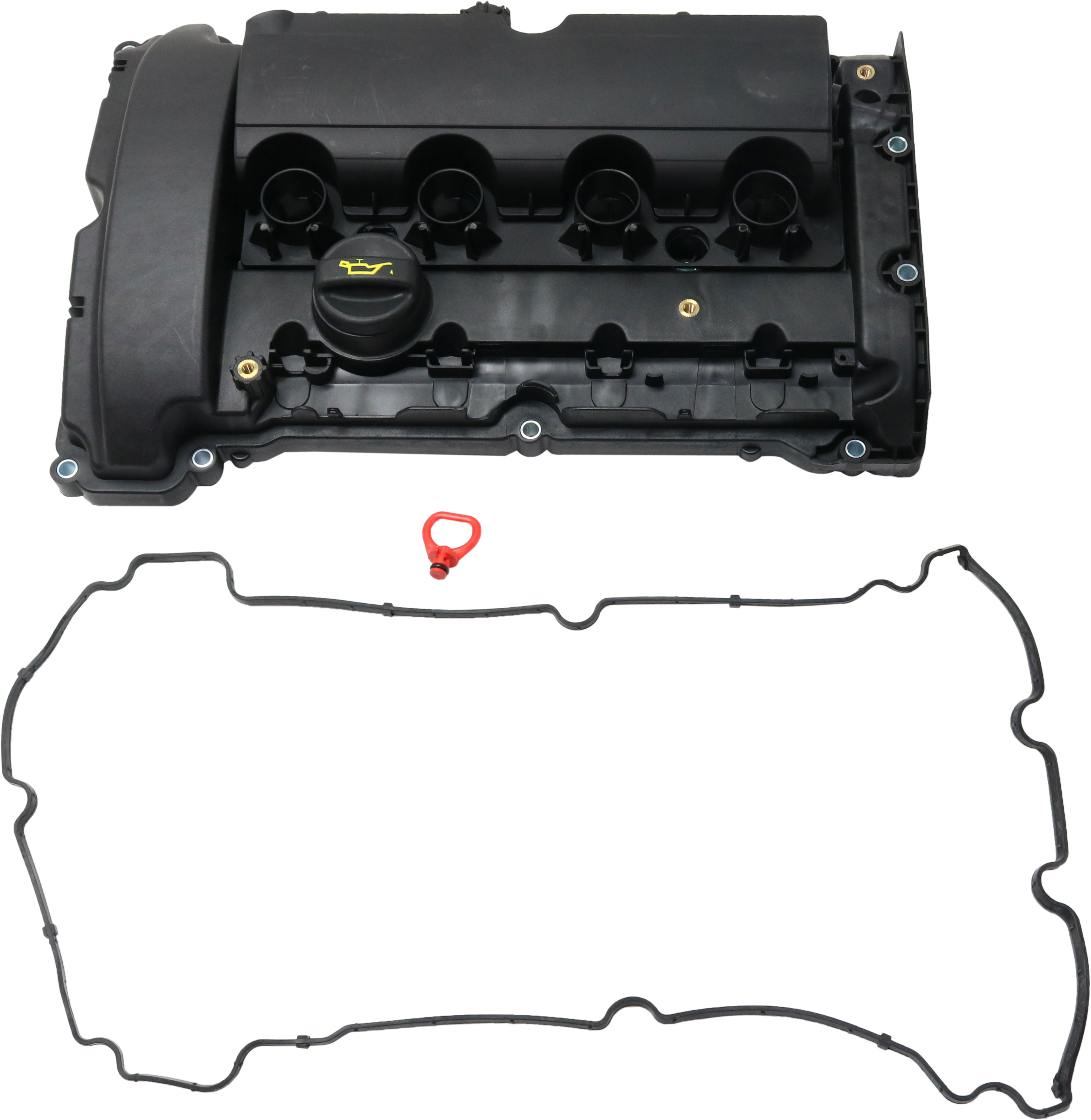 AM COOPER 07-12 ENGINE VALVE COVER w Gasket and Oil Filter Cap SKU RM32040002 OEM 11127646555-11127585907