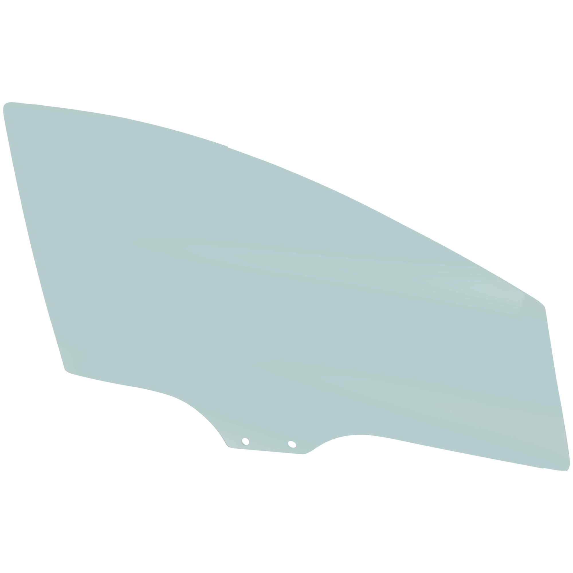 AM MAZDA CX 7 FRONT DOOR GLASS RH Green Tint SKU RM48010029 OEM EG2158510B