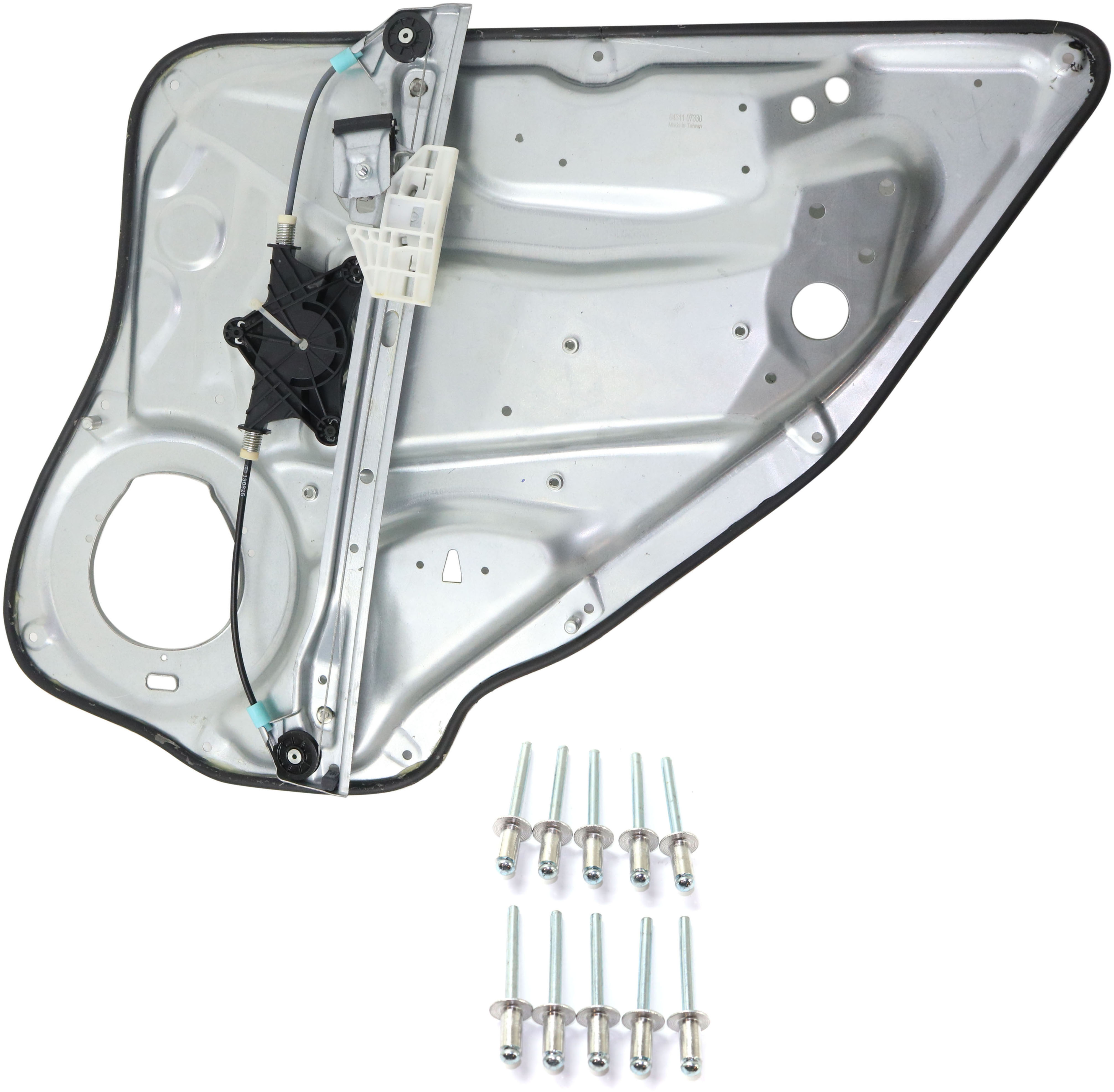 AM C CLASS 08-14 E CLASS 10-16 REAR WINDOW REGULATOR LH Power w o Motor w Panel Sedan Wagon SKU RM49170008 Partslink MB1550116 OEM 2127301779