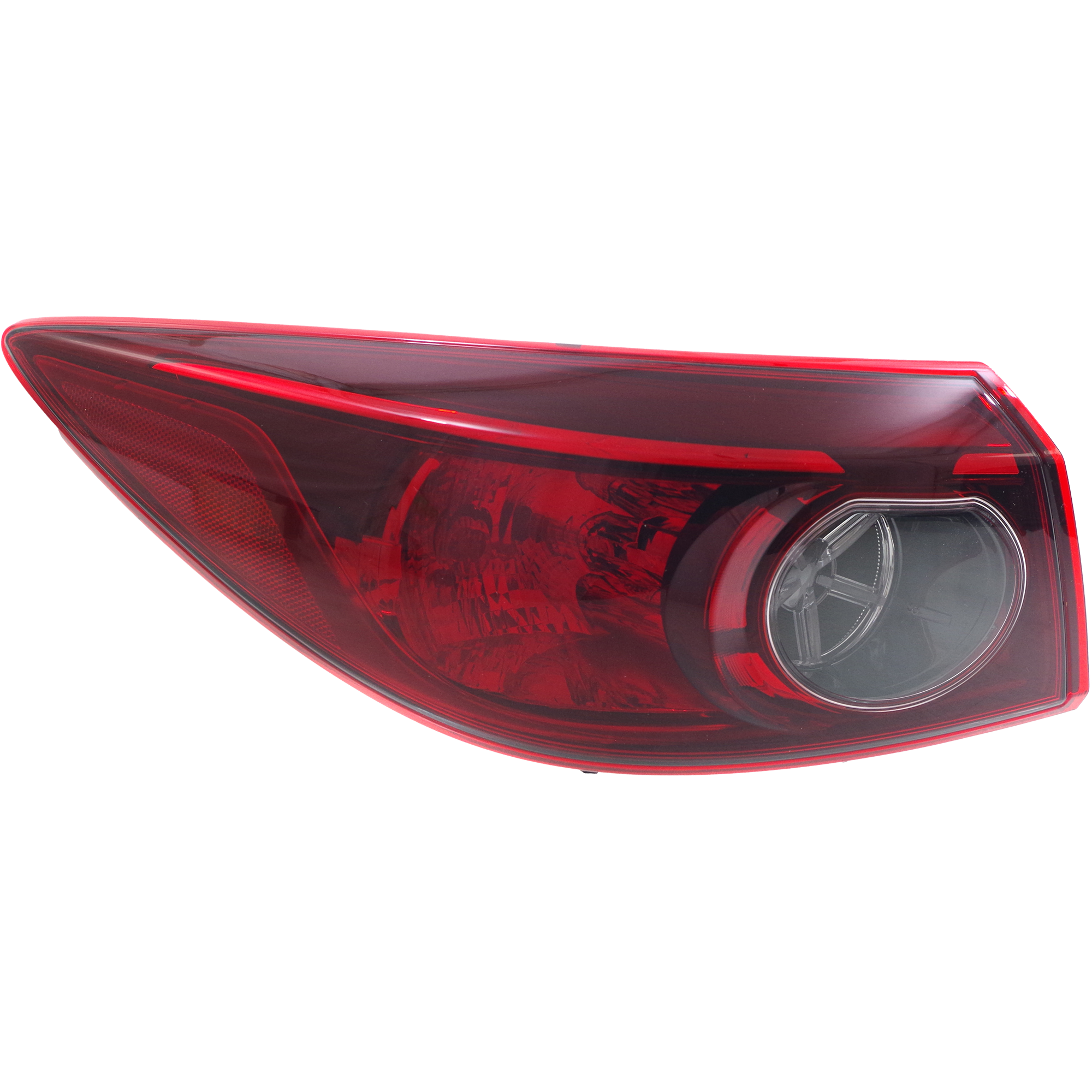 AM MAZDA 3-14-15 TAIL LAMP LH Outer Assembly Bulb Type Sedan Mexico Built Vehicle CAPA SKU RM73010006Q Partslink MA2804123C OEM BJT151160A