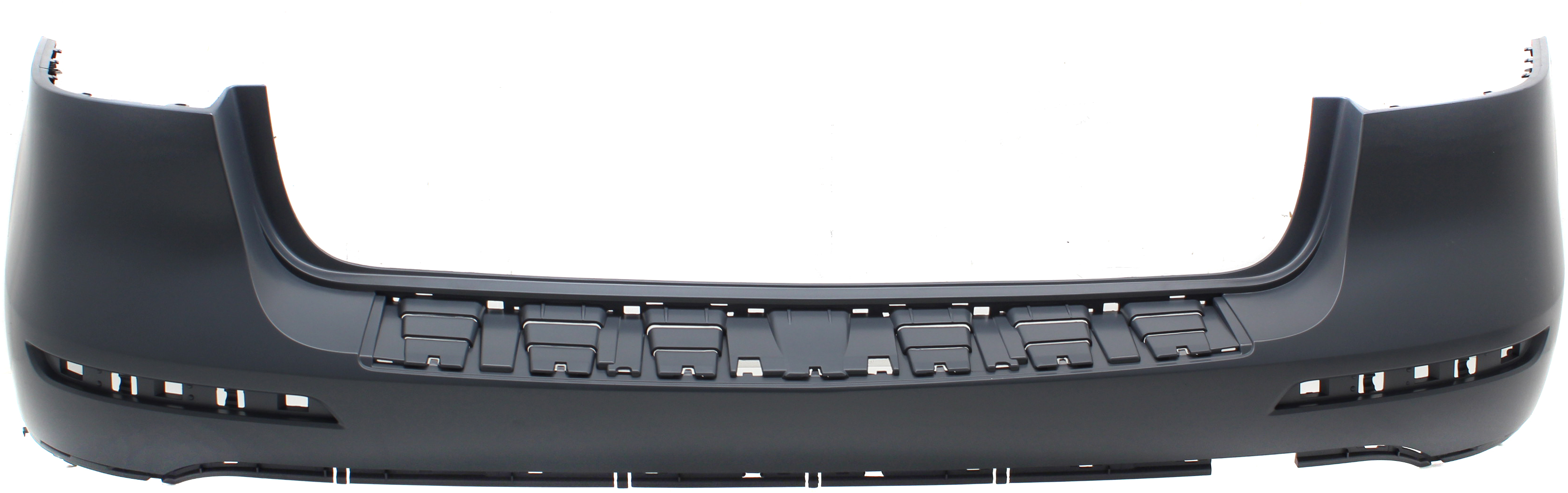AM GLE CLASS 16-19 REAR BUMPER COVER Primed GLE300D GLE350 w o AMG Styling Pkg w o Active Park Assist Sensor Holes SKU RM76010020P Partslink MB1100398 OEM 16688599259999