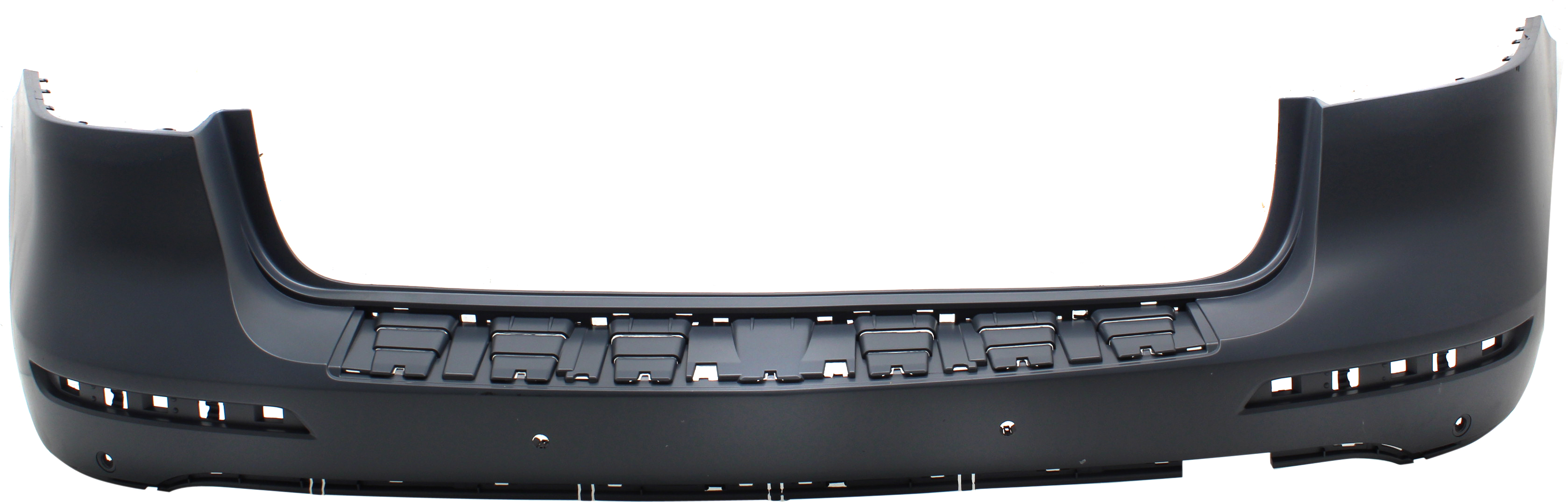 AM GLE CLASS 16-19 REAR BUMPER COVER Primed GLE300D GLE350 w o AMG Styling Pkg w Active Park Assist Sensor Holes SKU RM76010021P Partslink MB1100393 OEM 16688593259999