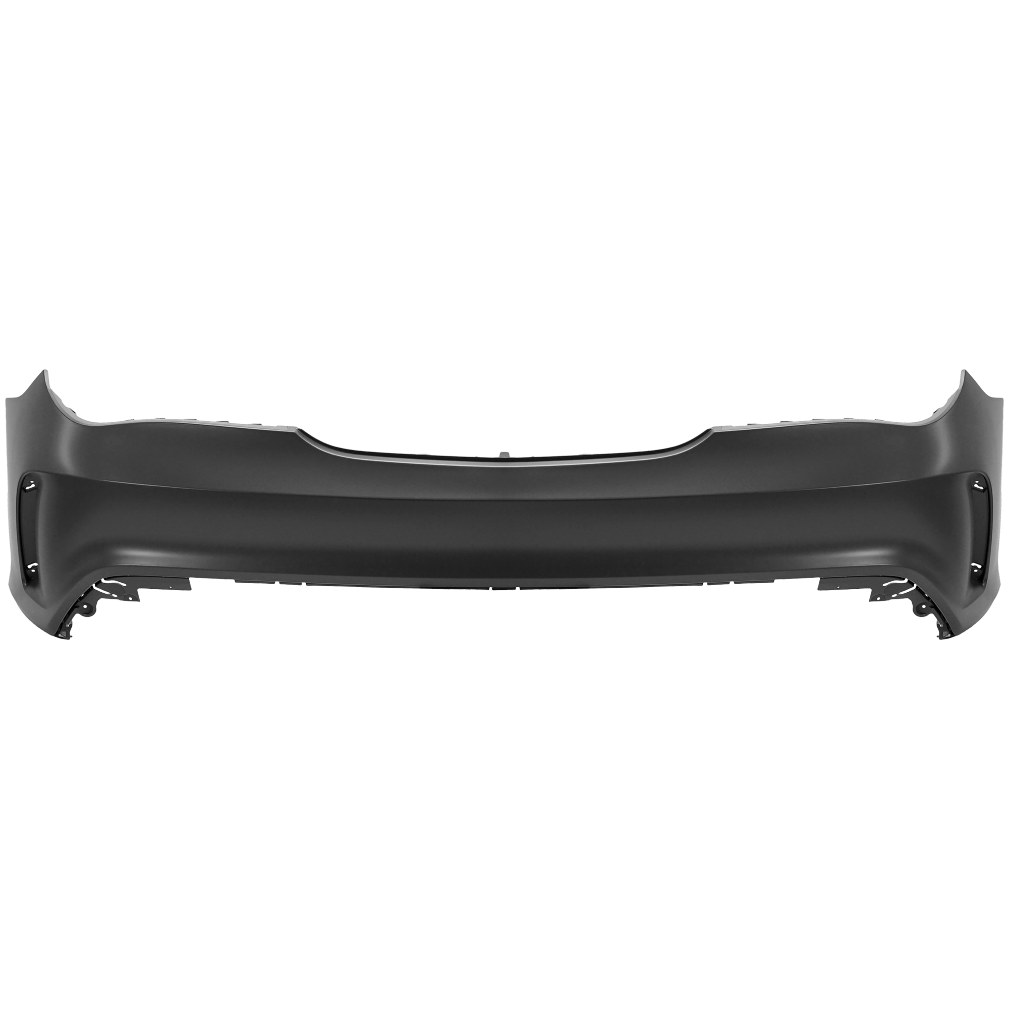 AM CLA45 CLA250-17-19 REAR BUMPER COVER Primed w AMG Styling Pkg w o Active Park Assist Sensor Holes CAPA SKU RM76010034PQ Partslink MB1100412C OEM 11788043019999